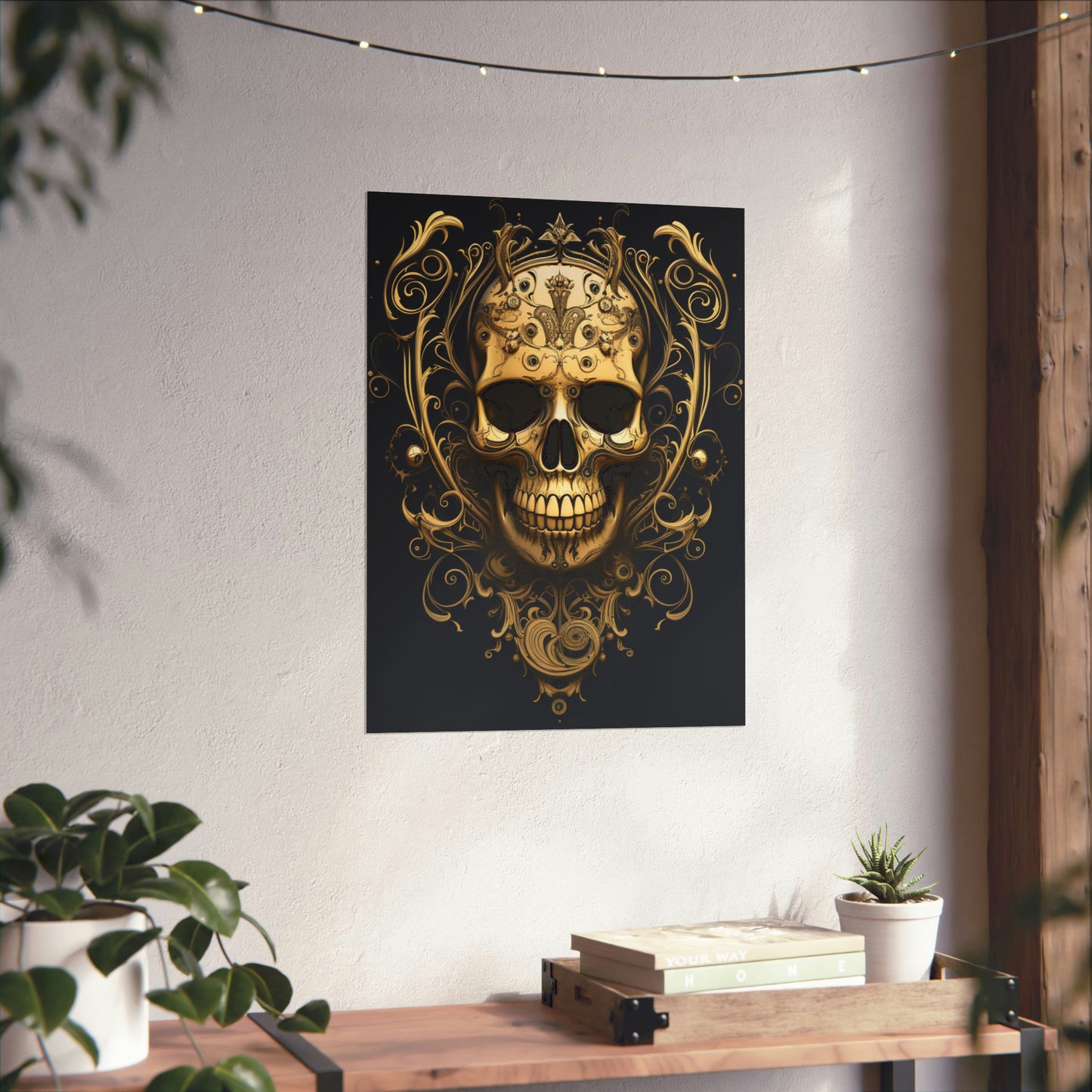 Premium Matte Vertical Posters Skull Treble Clef 3