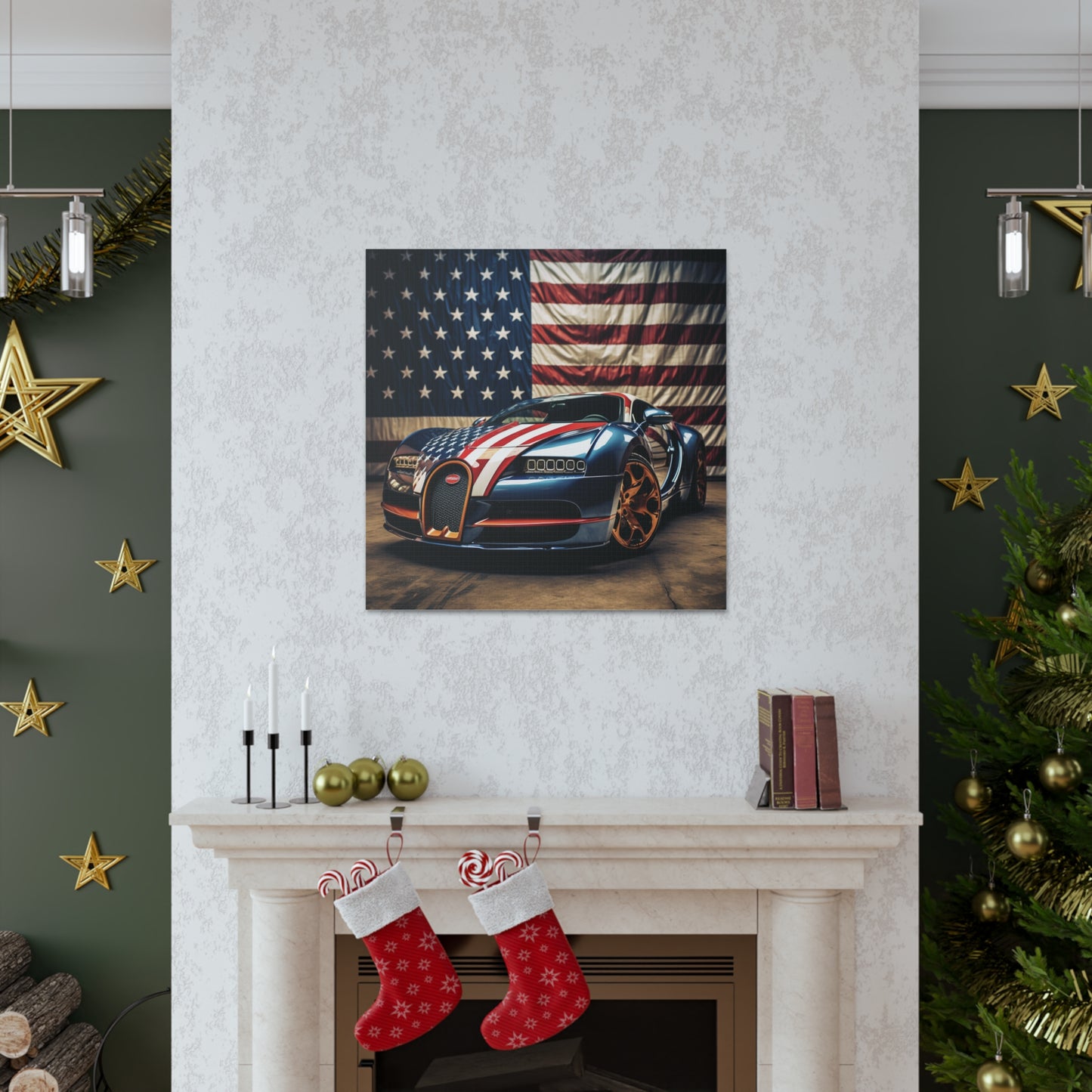 Canvas Gallery Wraps Bugatti Flag American 4