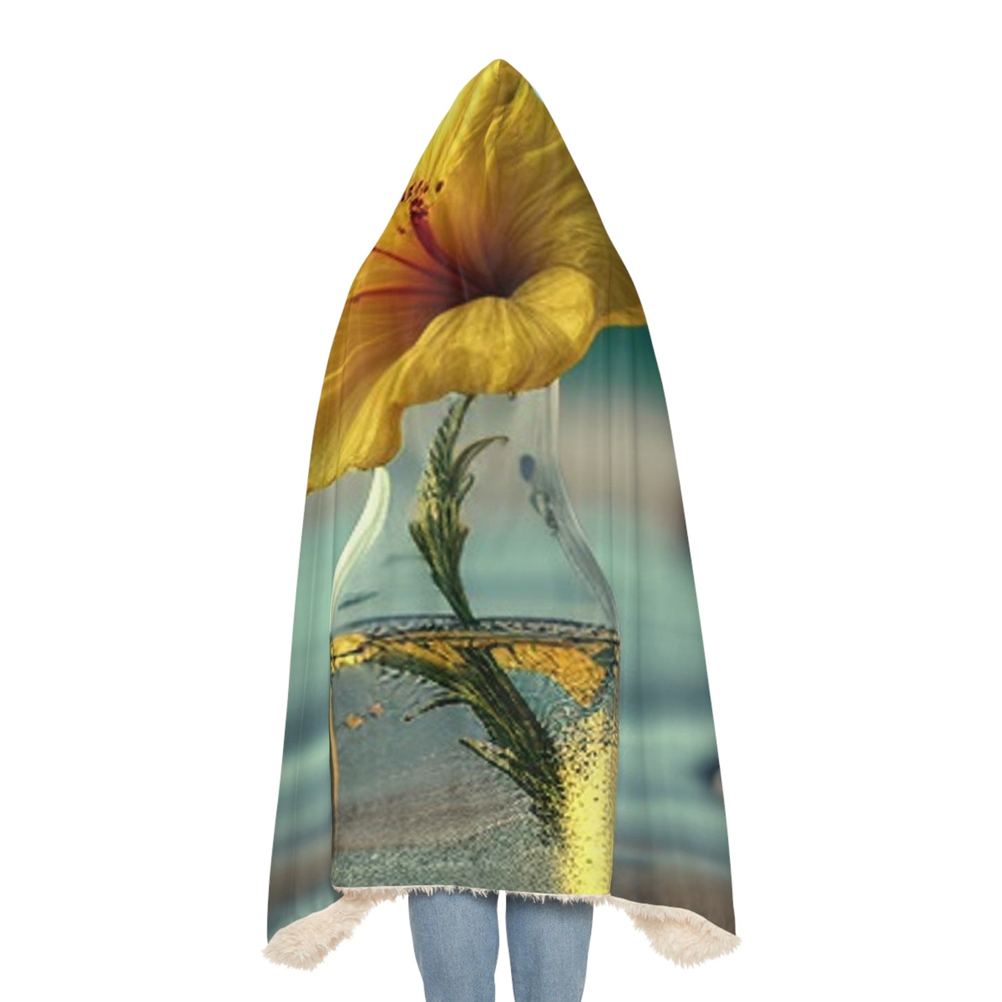 Snuggle Hooded Blanket Yellow Hibiscus glass 3