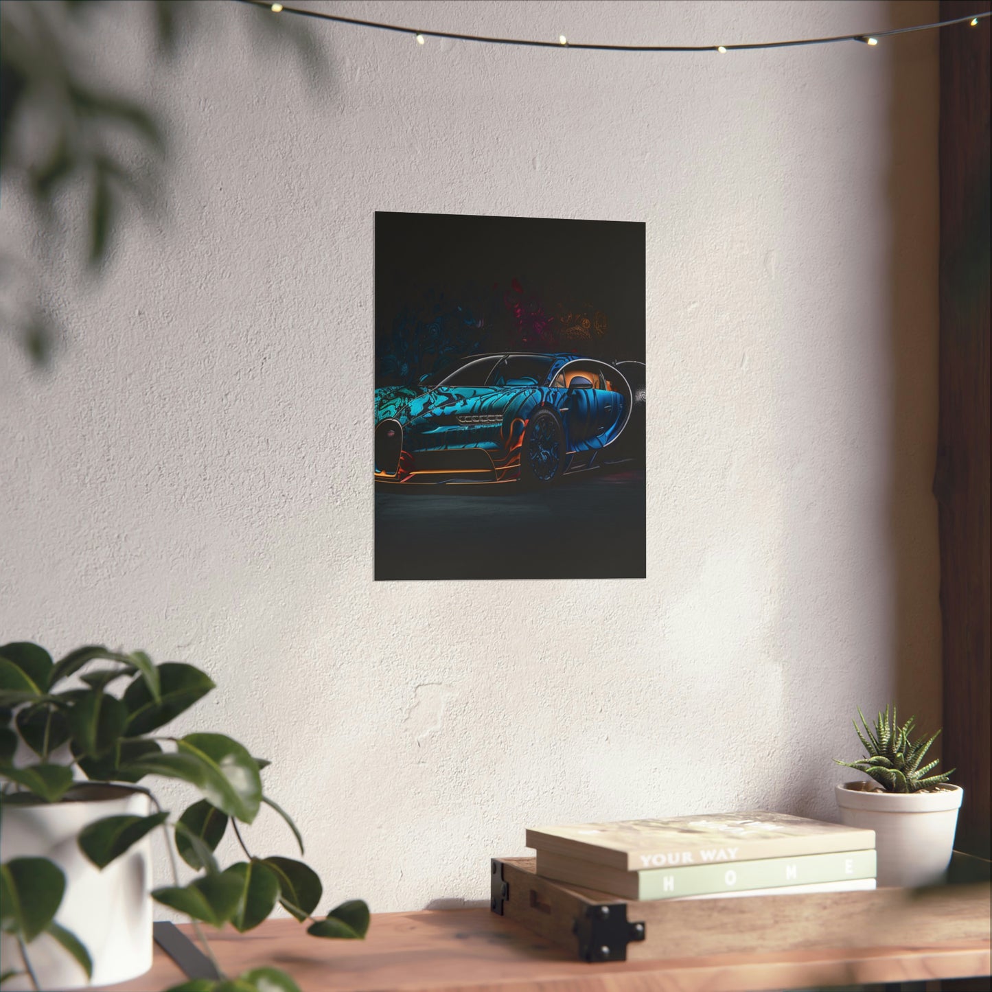 Premium Matte Vertical Posters Bugatti Blue 3