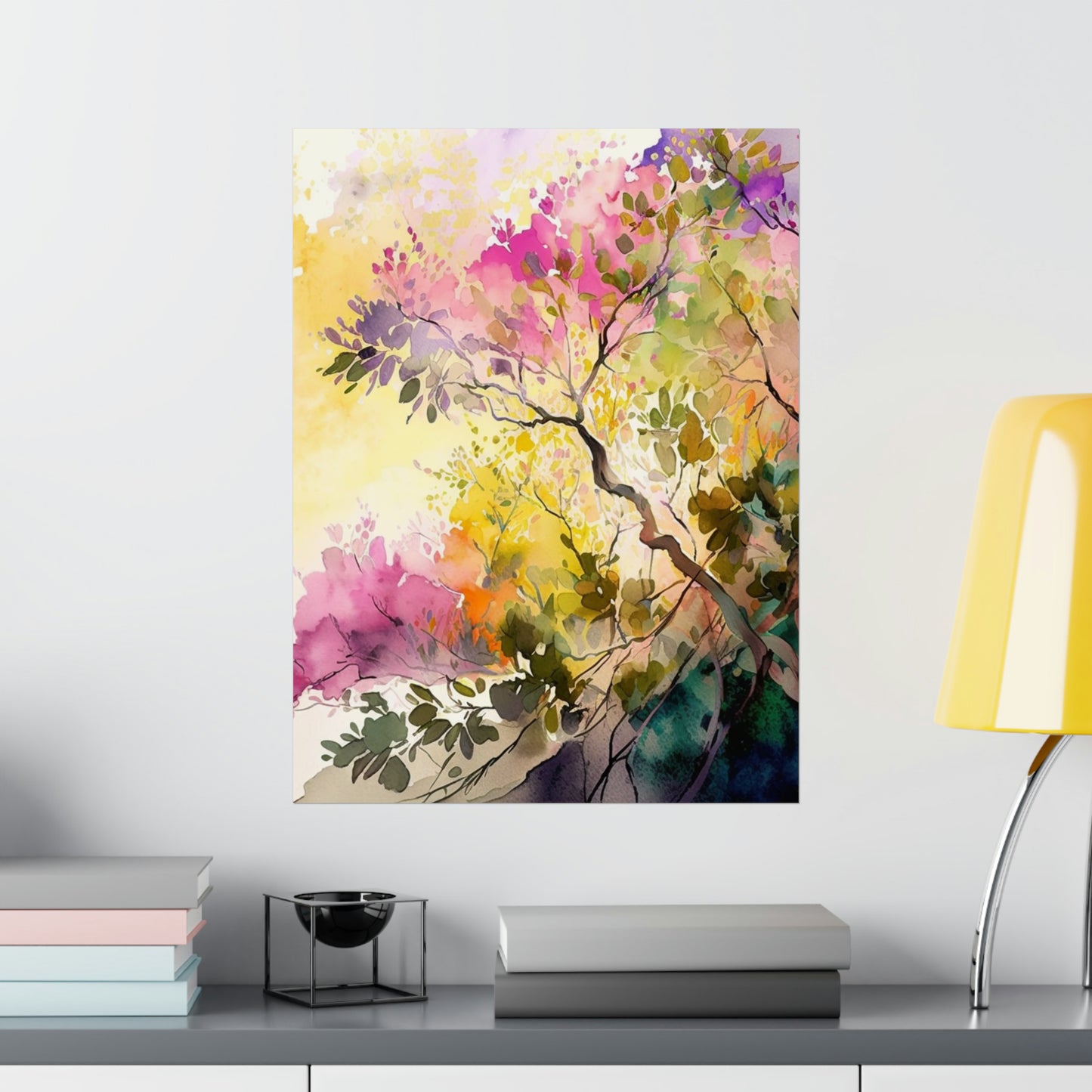 Premium Matte Vertical Posters Mother Nature Bright Spring Colors Realistic Watercolor 2