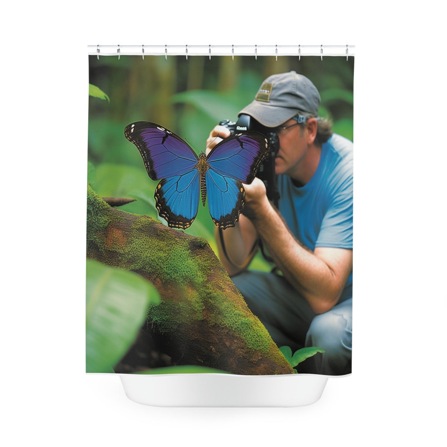Polyester Shower Curtain Jungle Butterfly 4