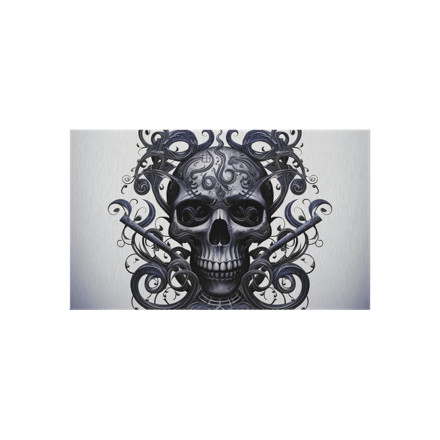 Outdoor Rug  Skull Treble Clef 1