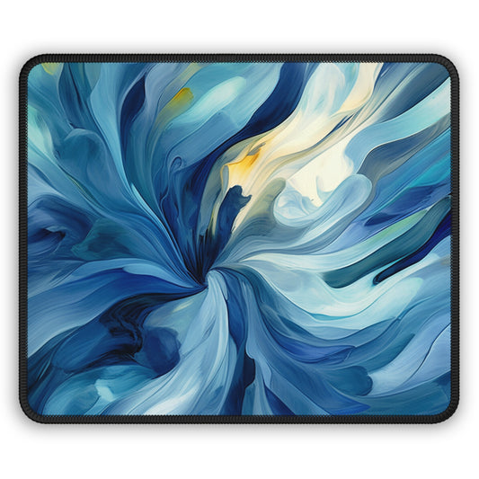 Gaming Mouse Pad  Blue Tluip Abstract 4