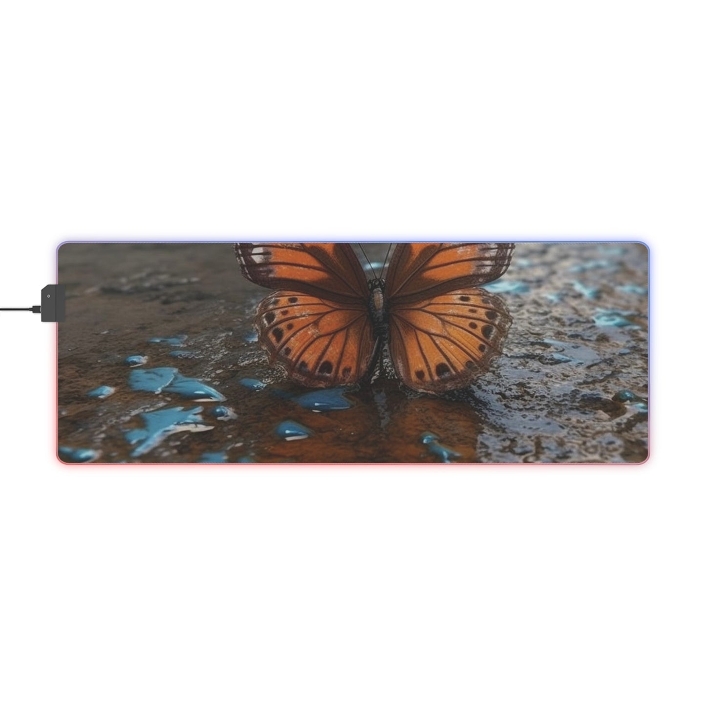 LED Gaming Mouse Pad Water Butterfly Street 2