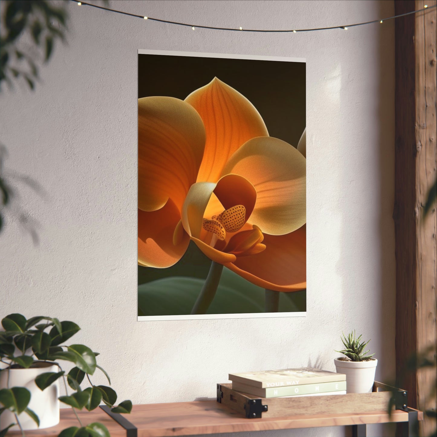 Premium Matte Vertical Posters Orange Orchid 4