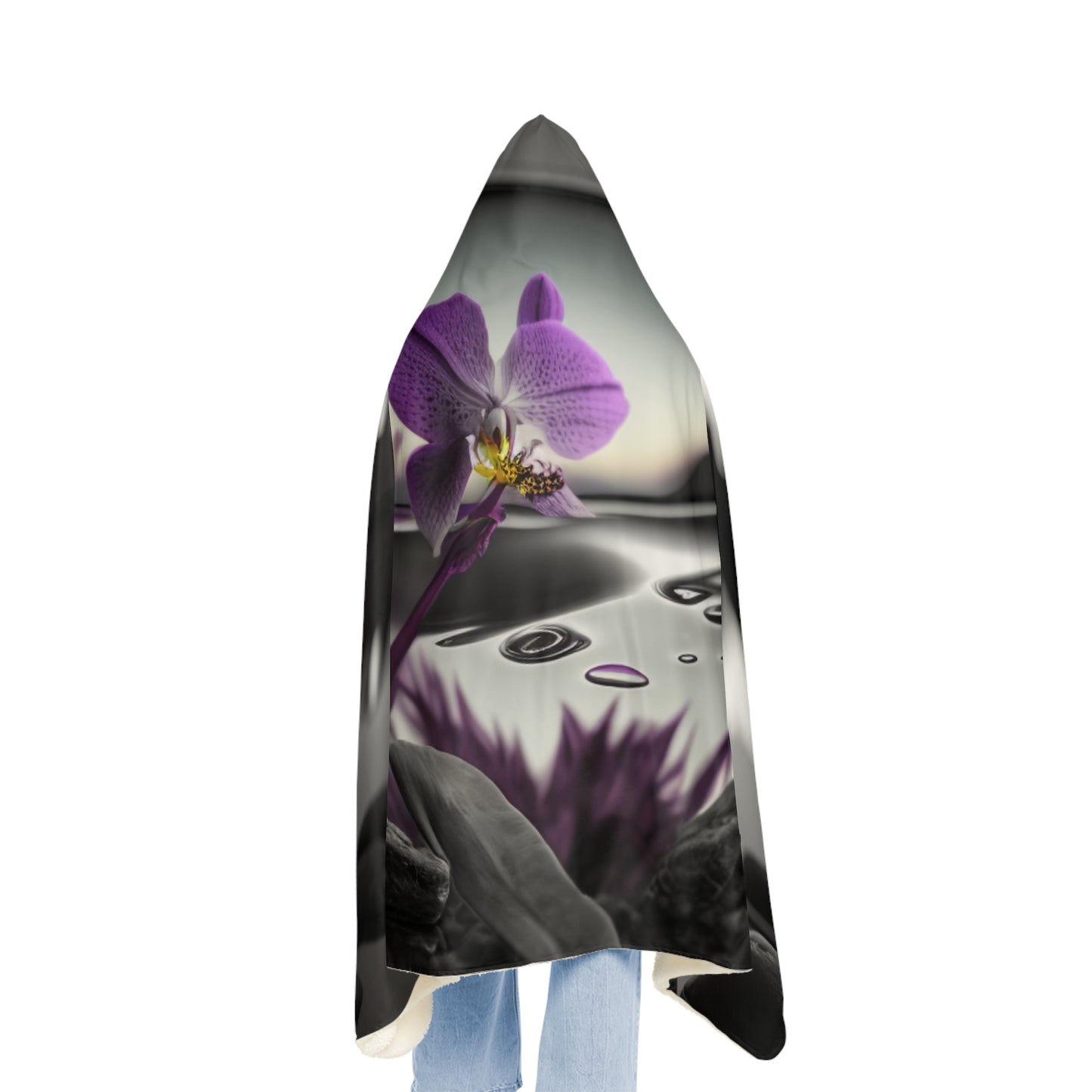 Snuggle Hooded Blanket Purple Orchid Glass vase 2