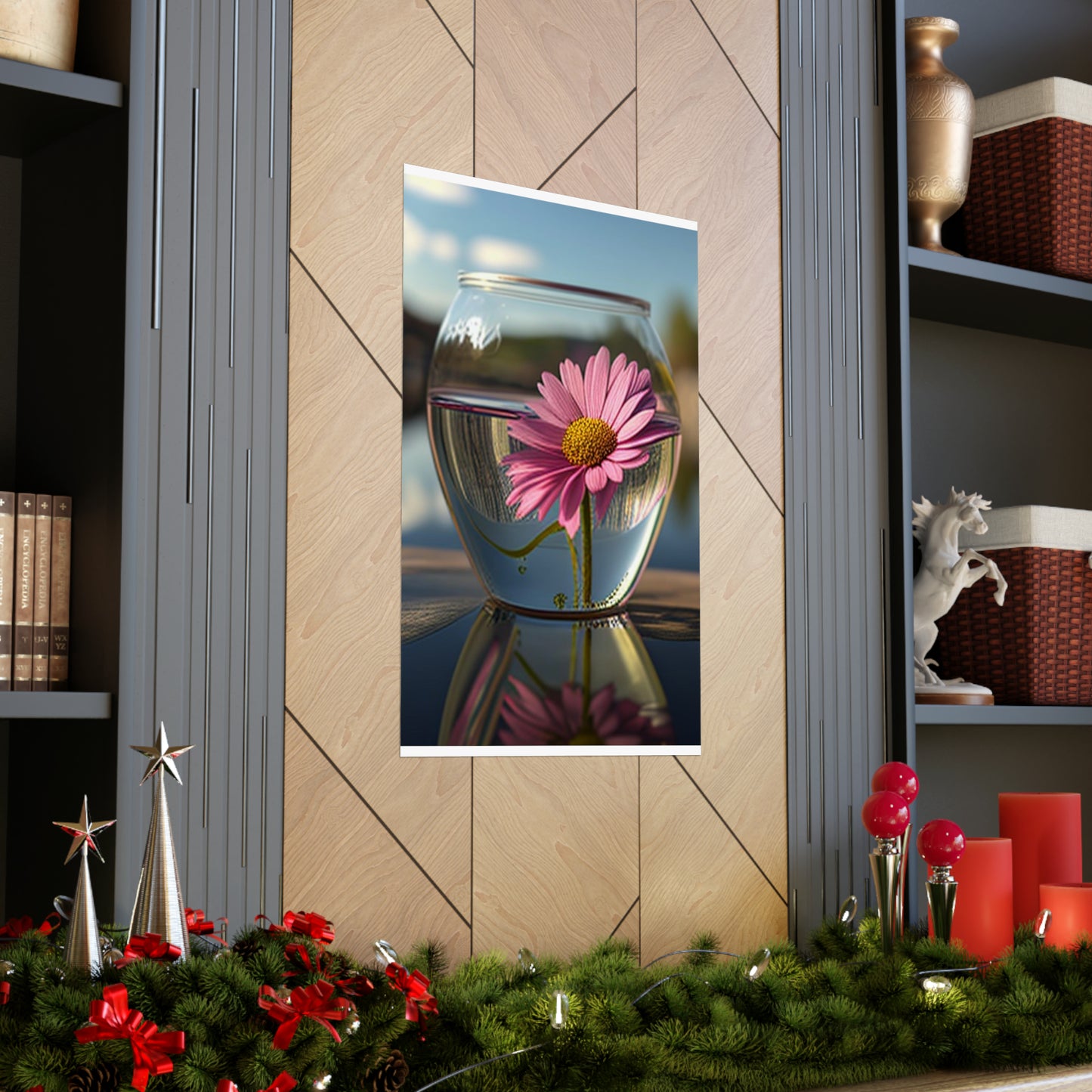 Premium Matte Vertical Posters Pink Daisy 3