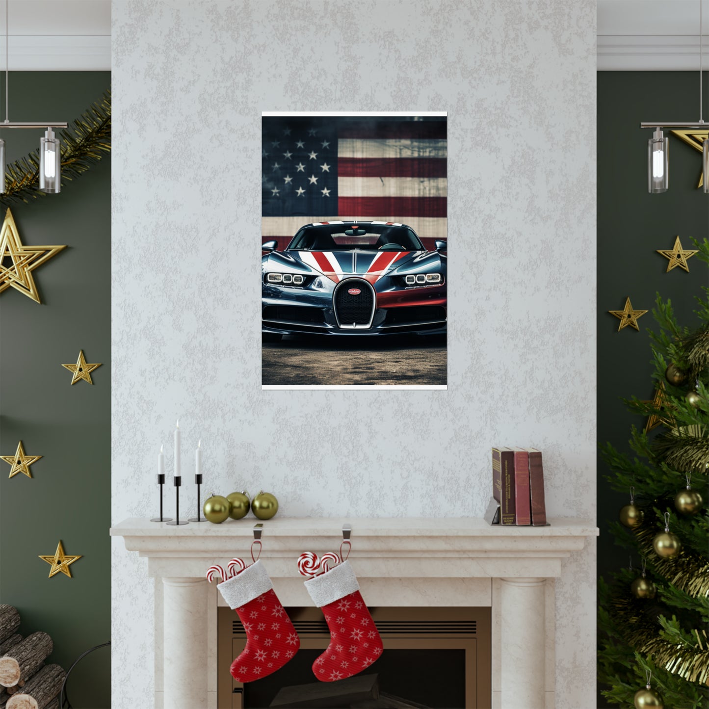 Premium Matte Vertical Posters Bugatti Flag 2