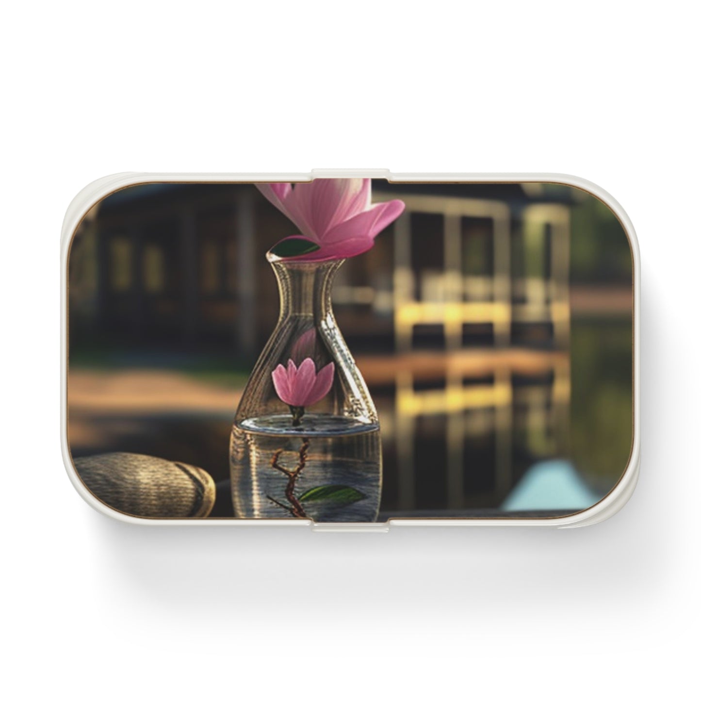 Bento Lunch Box Magnolia in a Glass vase 4