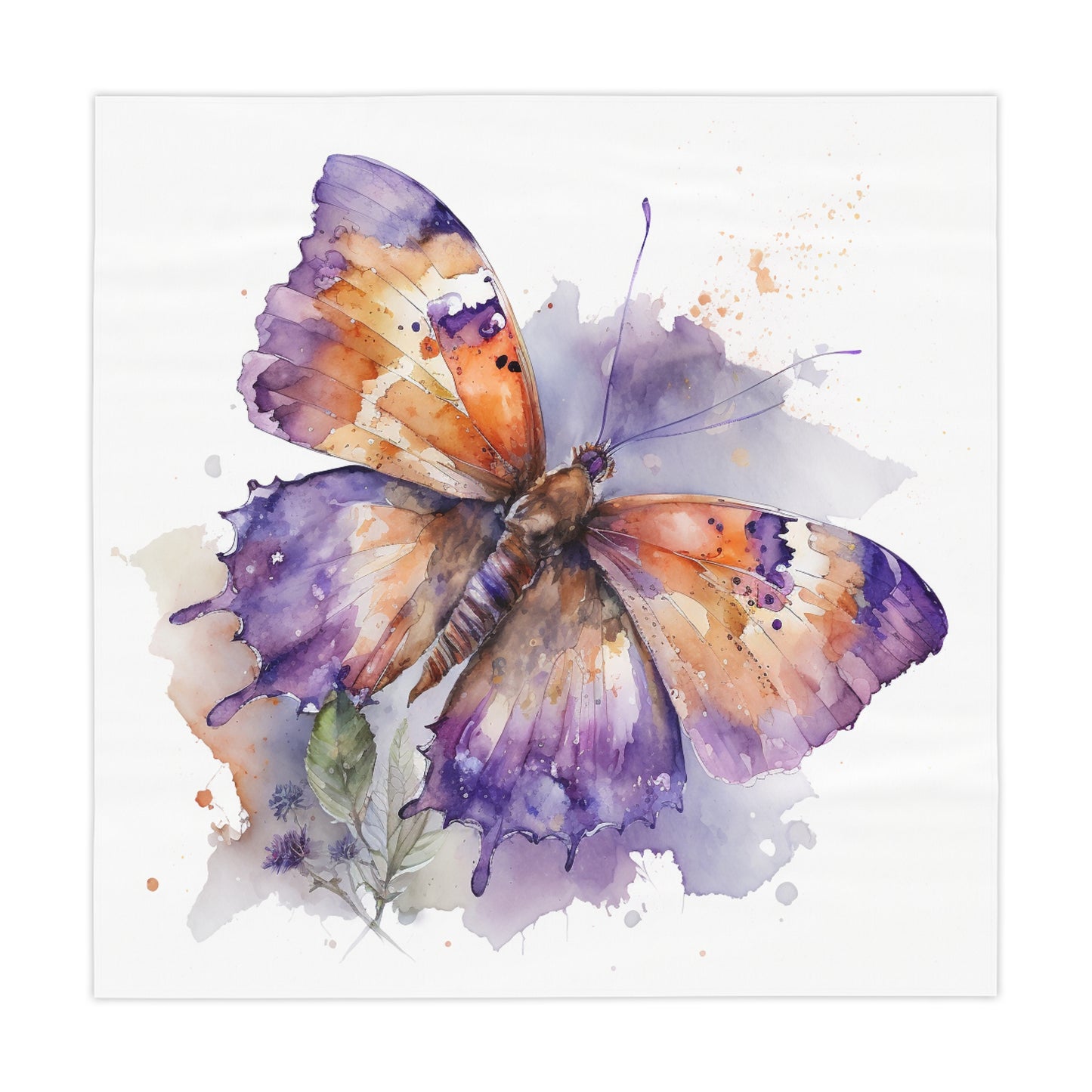Tablecloth MerlinRose Watercolor Butterfly 1
