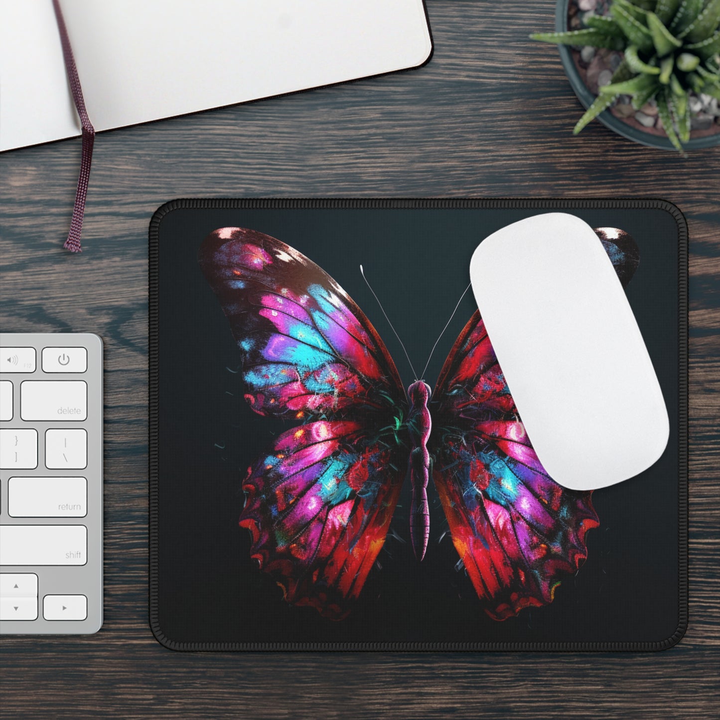 Gaming Mouse Pad  Hyper Colorful Butterfly Macro 3