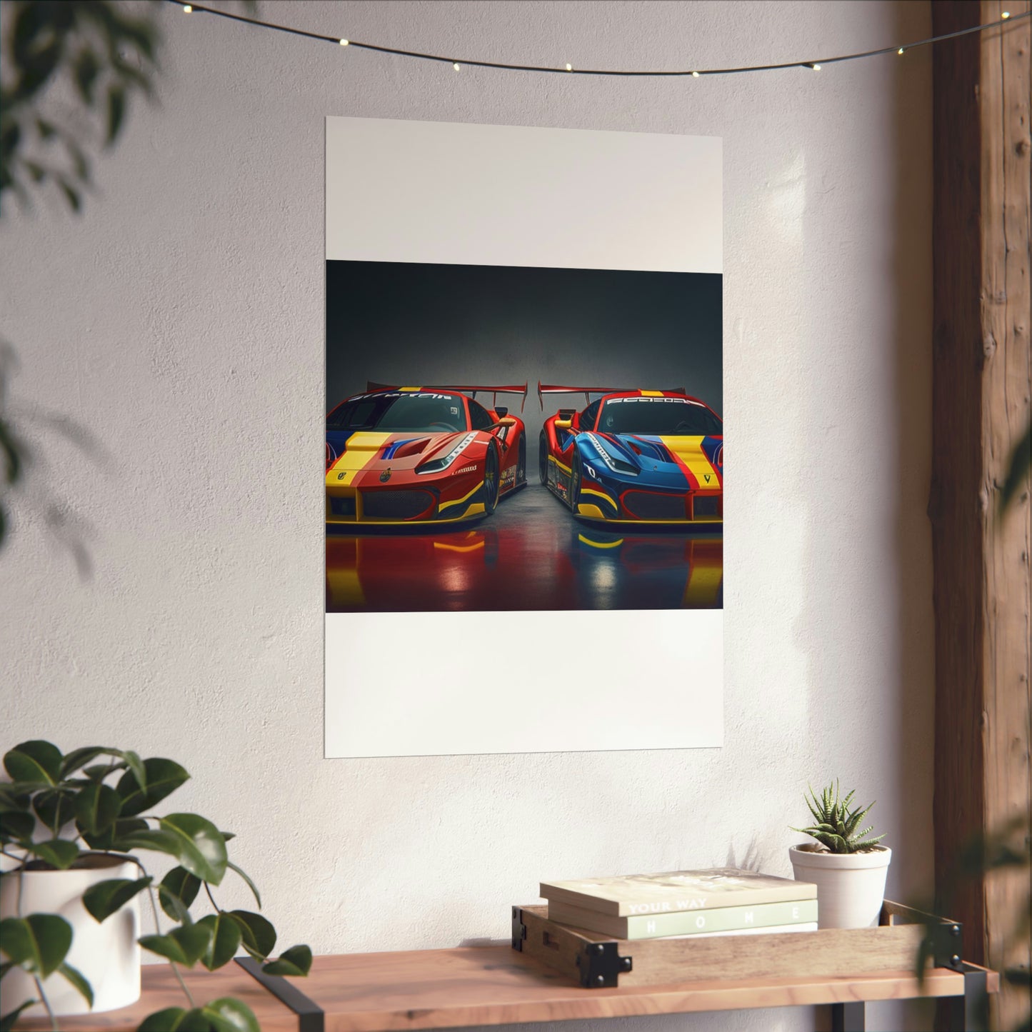 Premium Matte Vertical Posters Ferrari Red Blue 4