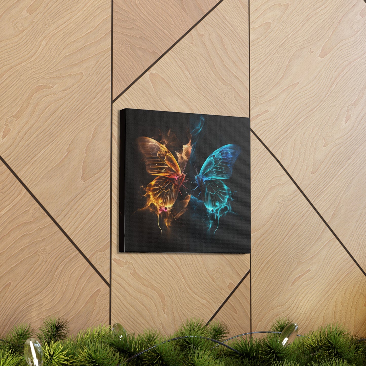 Canvas Gallery Wraps Kiss Neon Butterfly 9