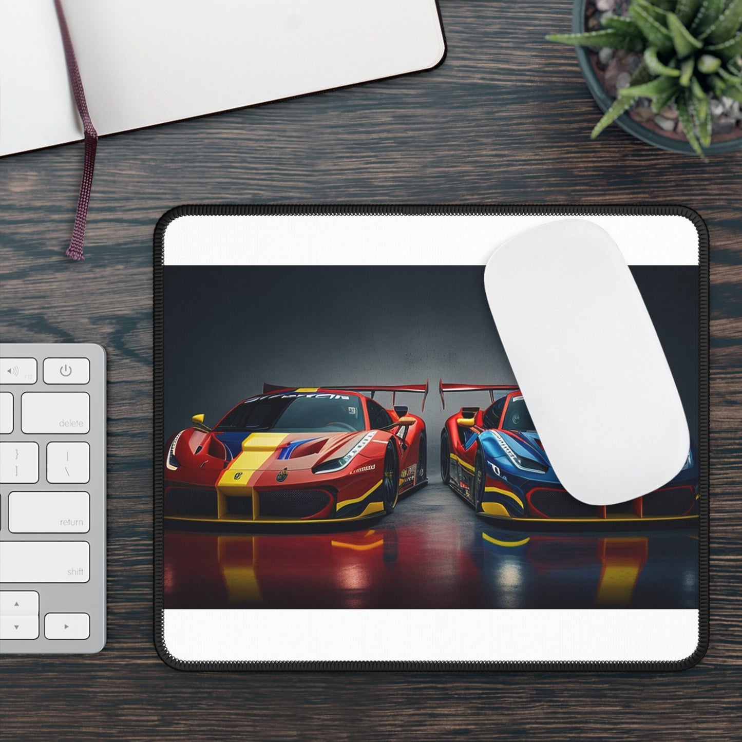 Gaming Mouse Pad  Ferrari Red Blue 4