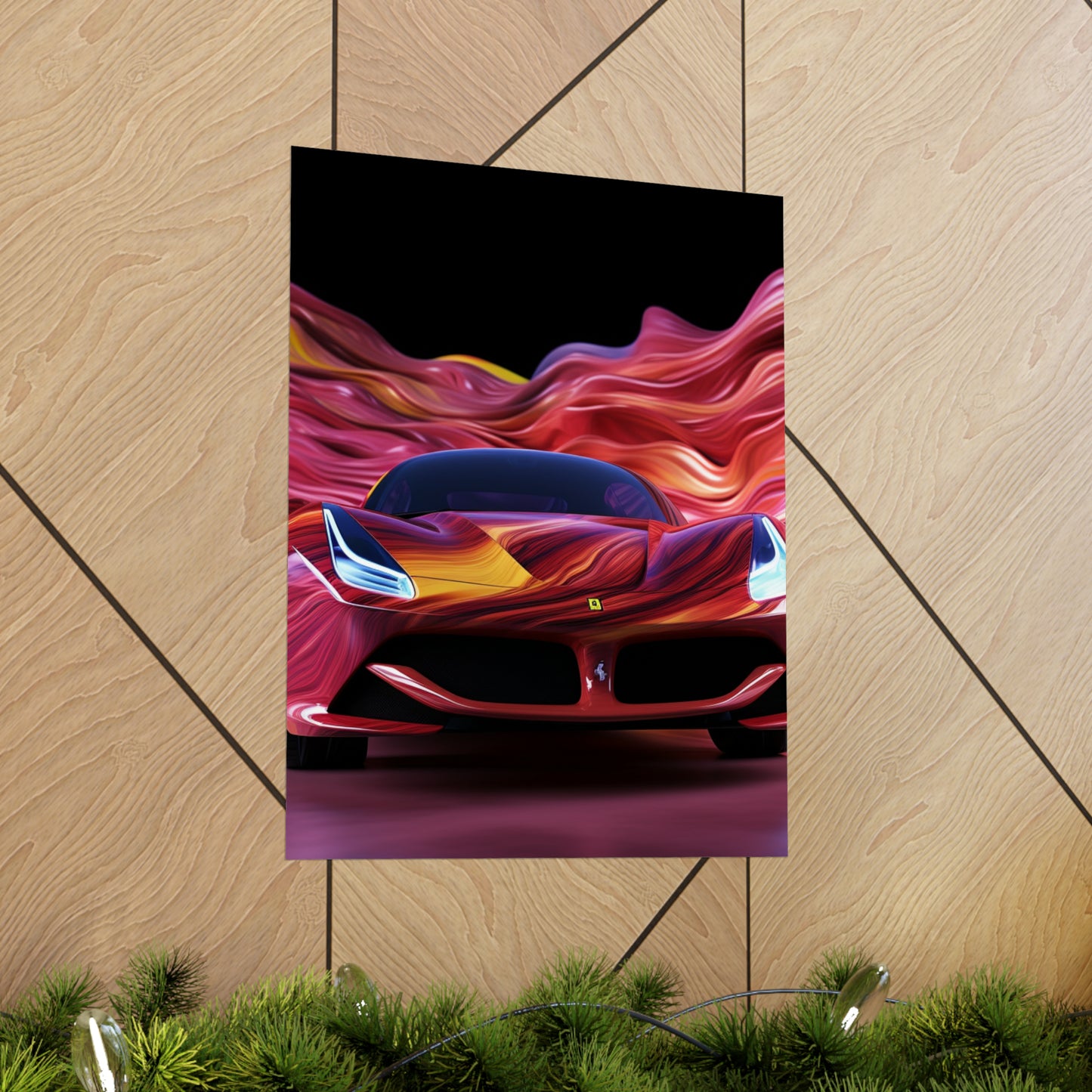 Premium Matte Vertical Posters Ferrari Water Fusion 3