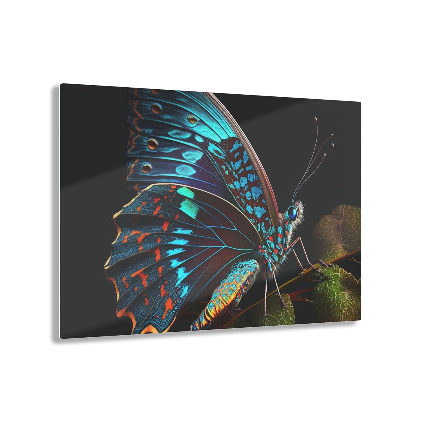 Acrylic Prints Hue Neon Butterfly 2