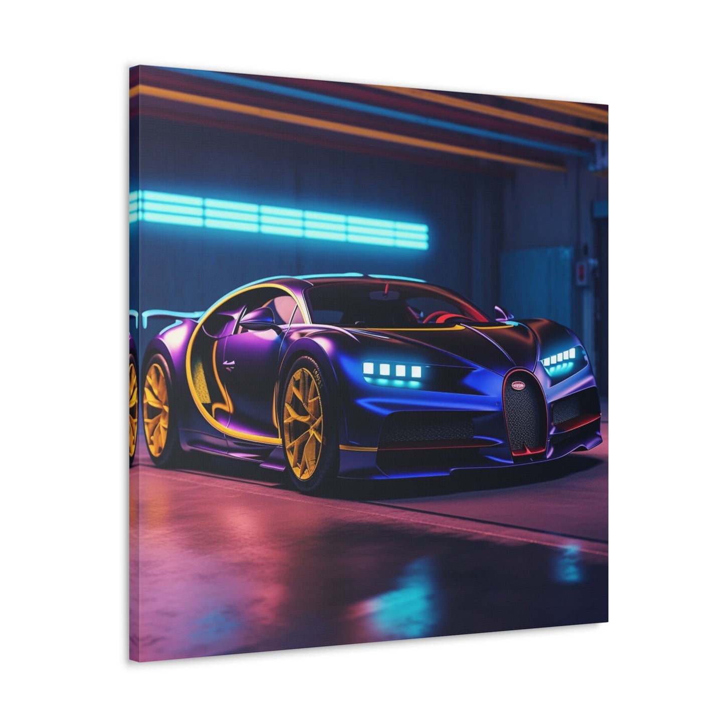 Canvas Gallery Wraps Hyper Bugatti Neon Chiron 4
