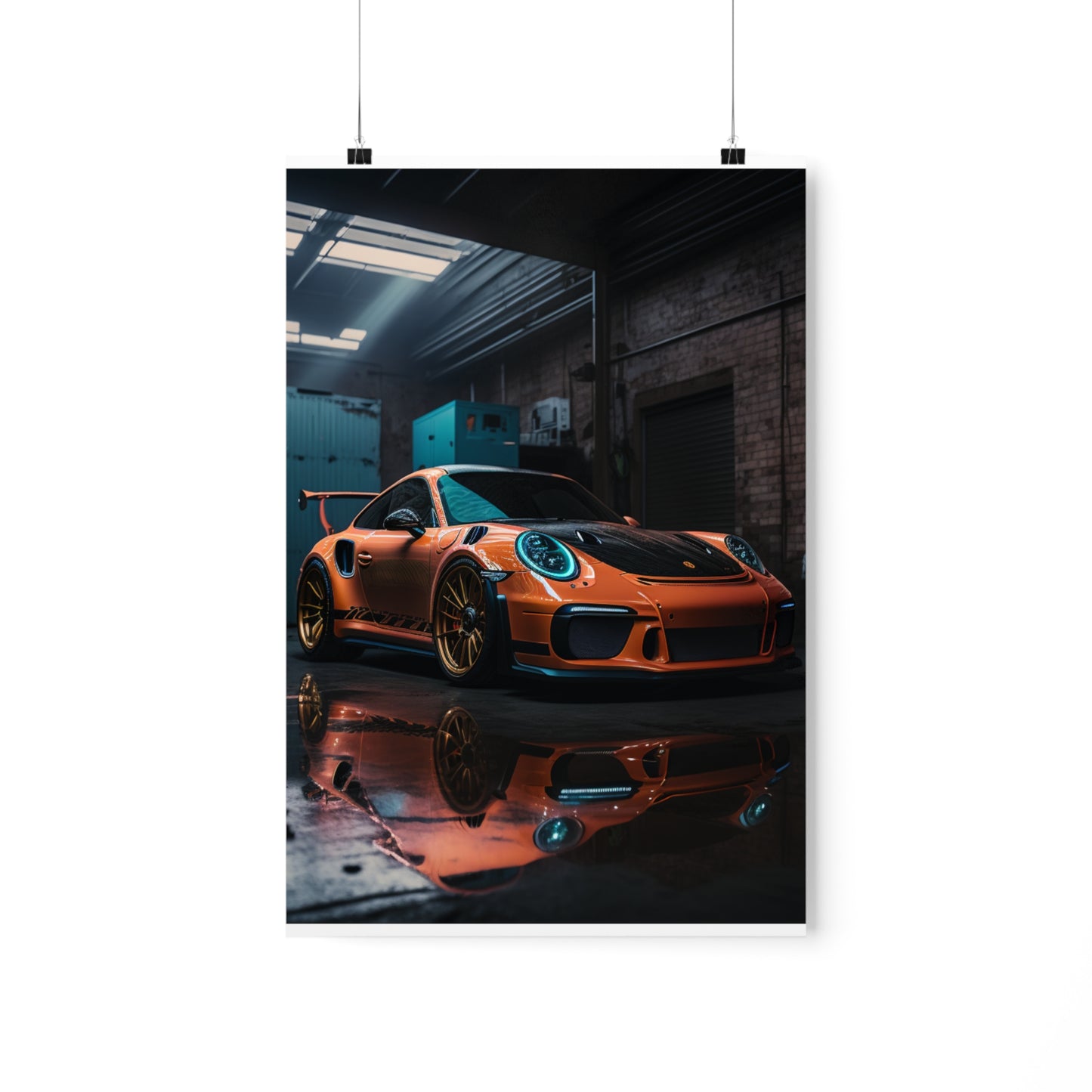 Premium Matte Vertical Posters Porsche Color 1