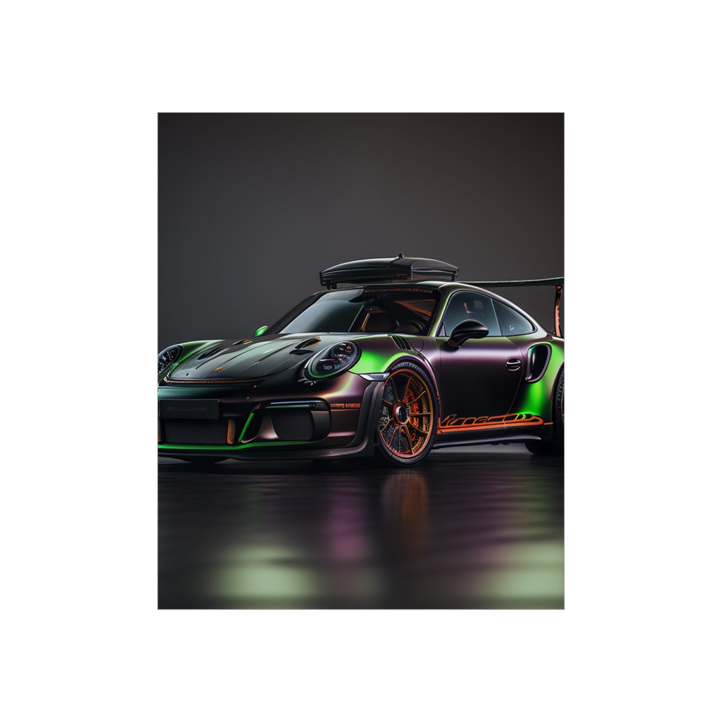 Premium Matte Vertical Posters Porsche Color 2