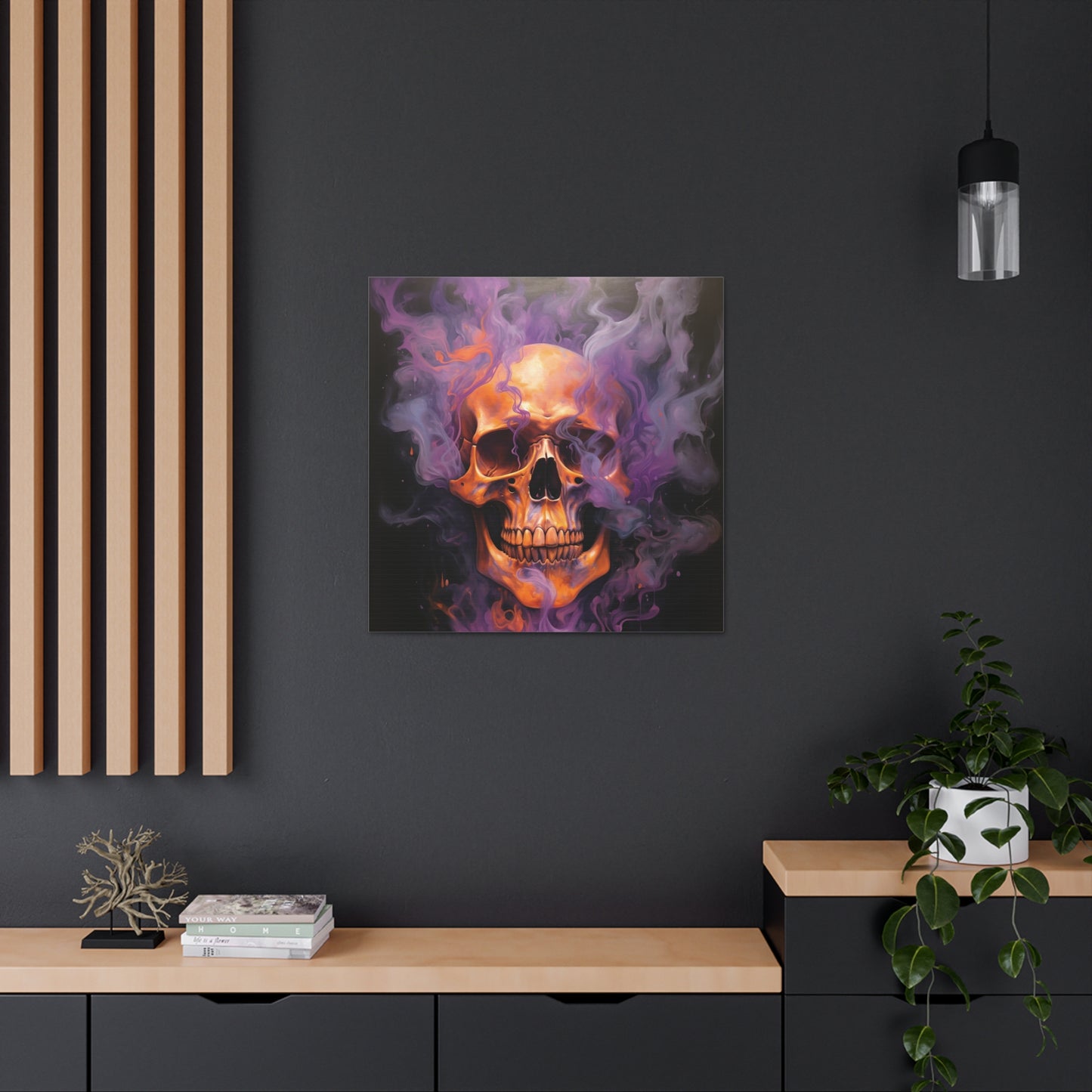 Canvas Gallery Wraps Skull Flames 4