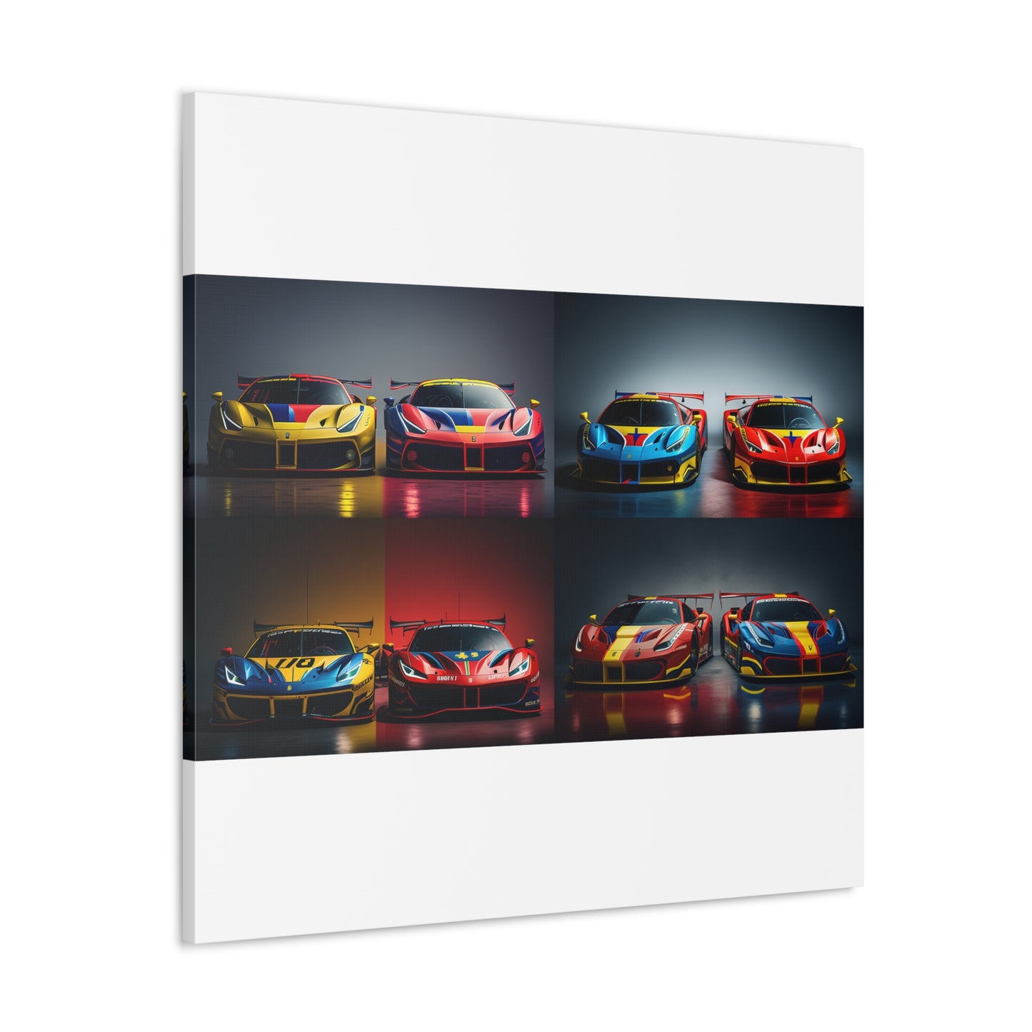 Canvas Gallery Wraps Ferrari Red Blue 5