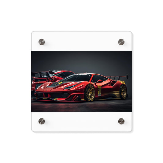 Acrylic Wall Art Panels Ferrari Red 3