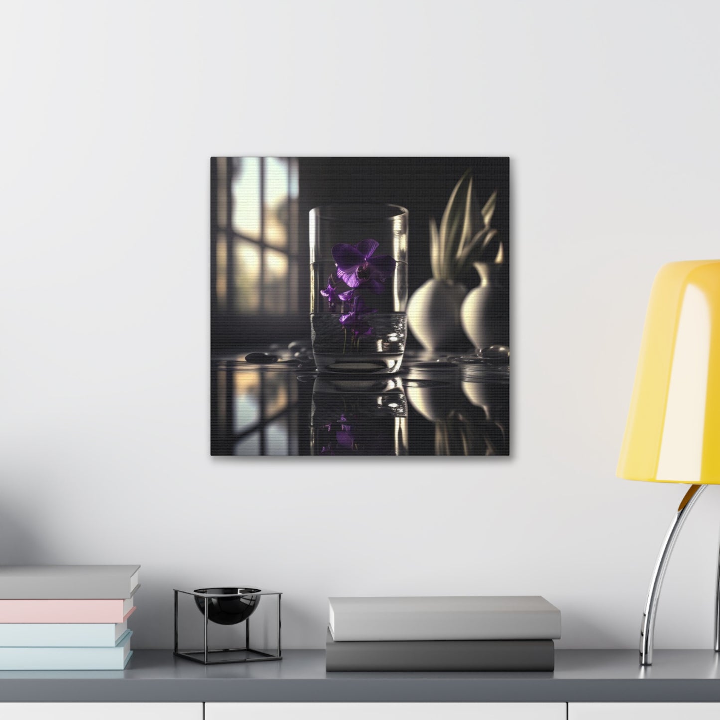 Canvas Gallery Wraps Purple Orchid Glass vase 4