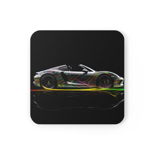 Cork Back Coaster Porsche Line 1