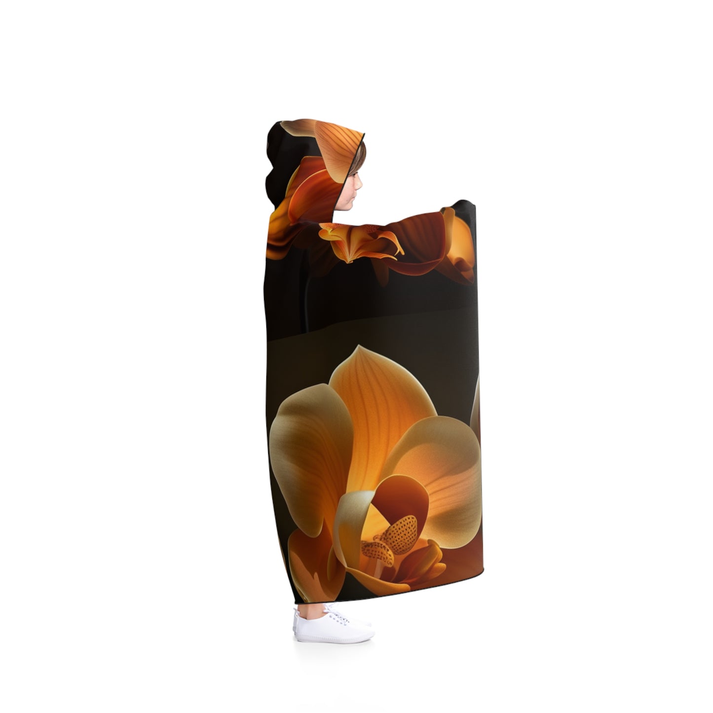 Hooded Blanket Orange Orchid 5