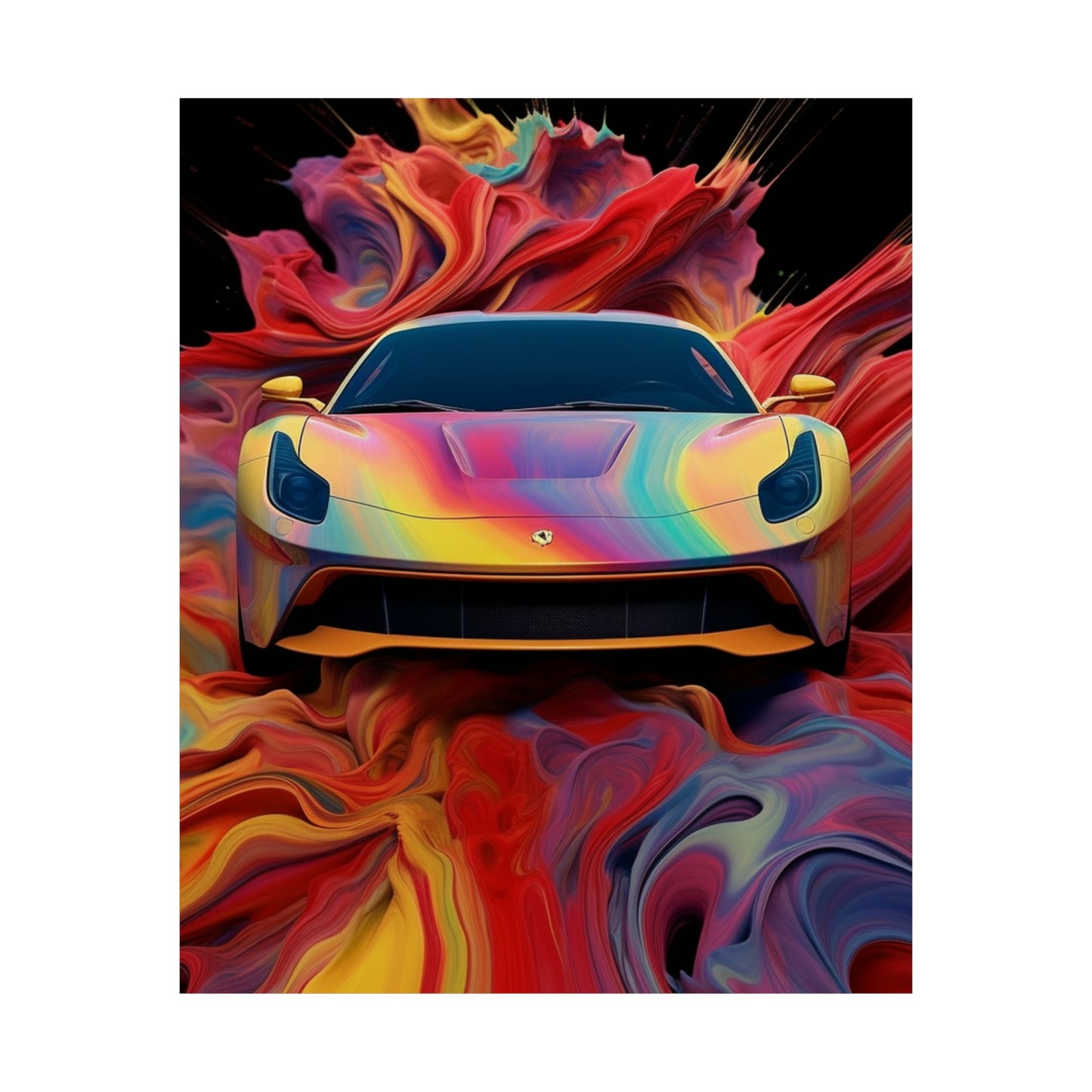 Premium Matte Vertical Posters Ferrari Water Fusion 1