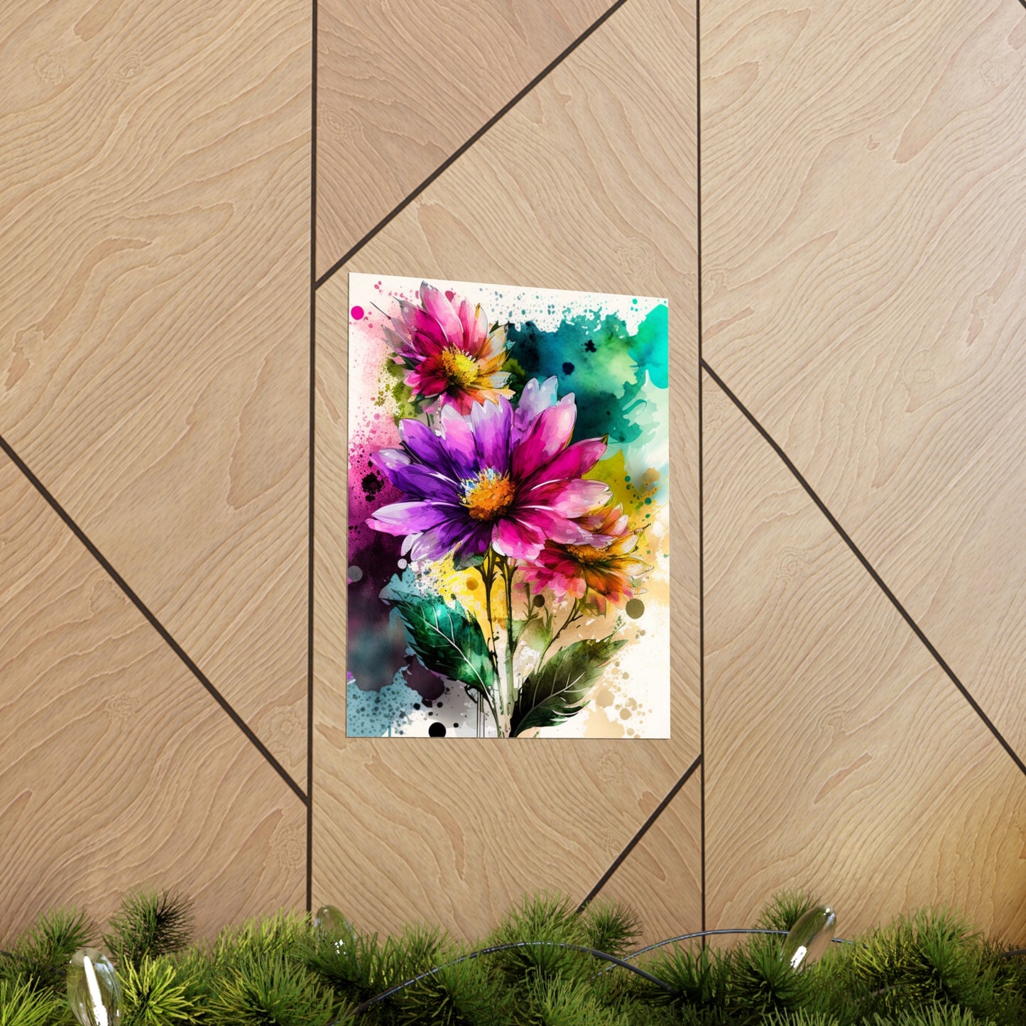 Premium Matte Vertical Posters Bright Spring Flowers 1