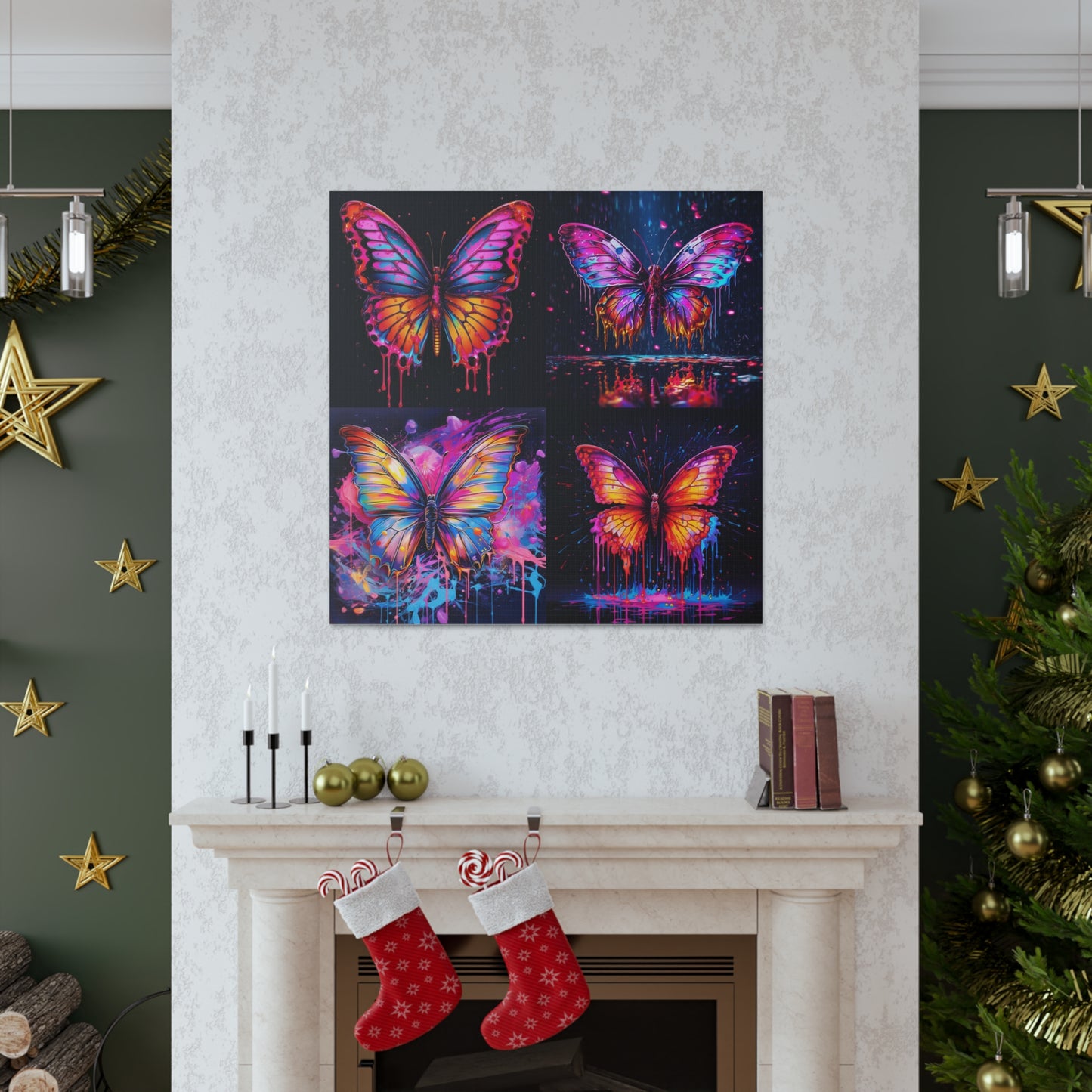 Canvas Gallery Wraps Pink Butterfly Flair 5