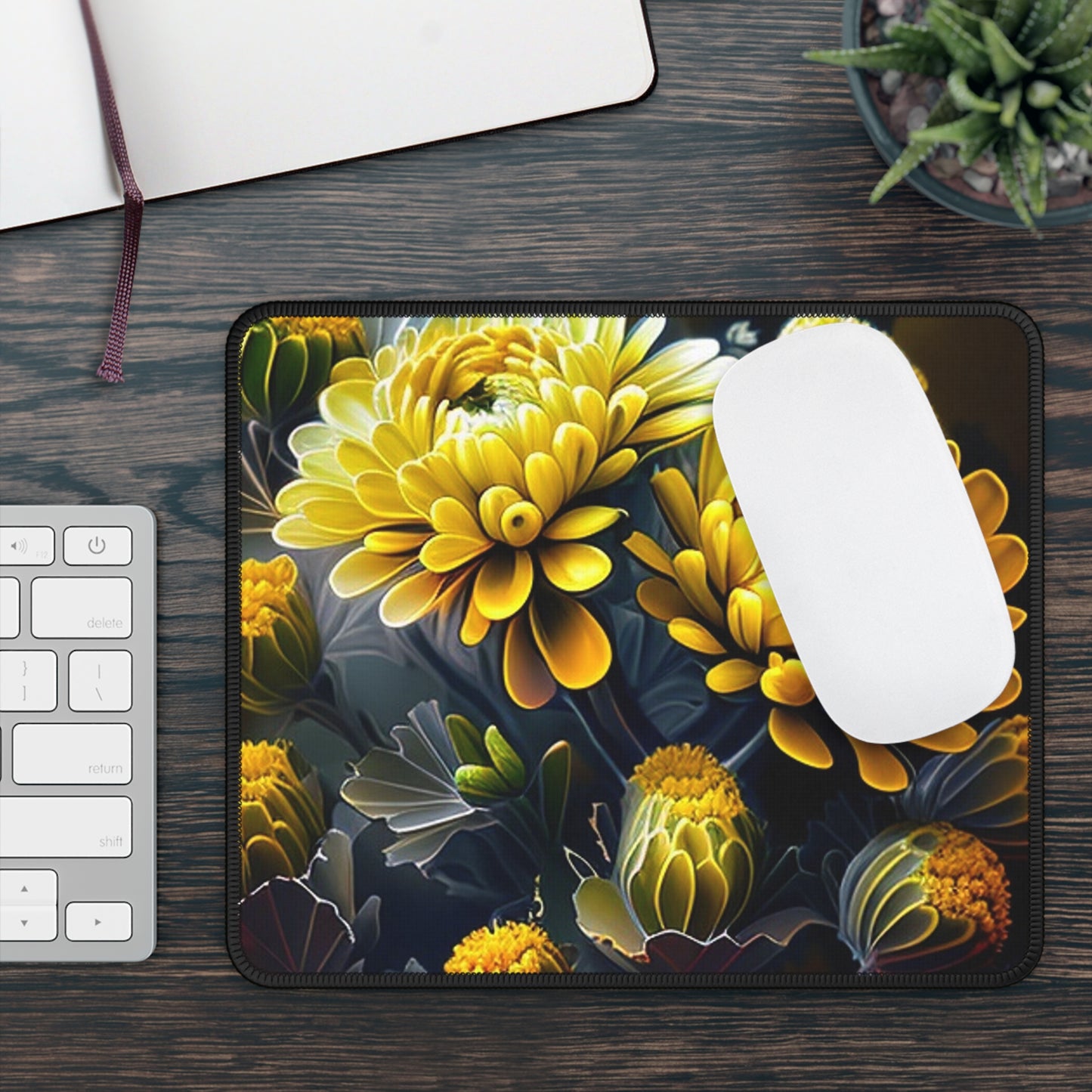 Gaming Mouse Pad  Yellow Hermosas Flores Amarillas 4