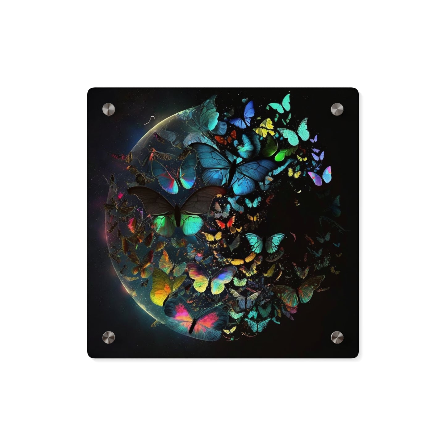 Acrylic Wall Art Panels Moon Butterfly 4