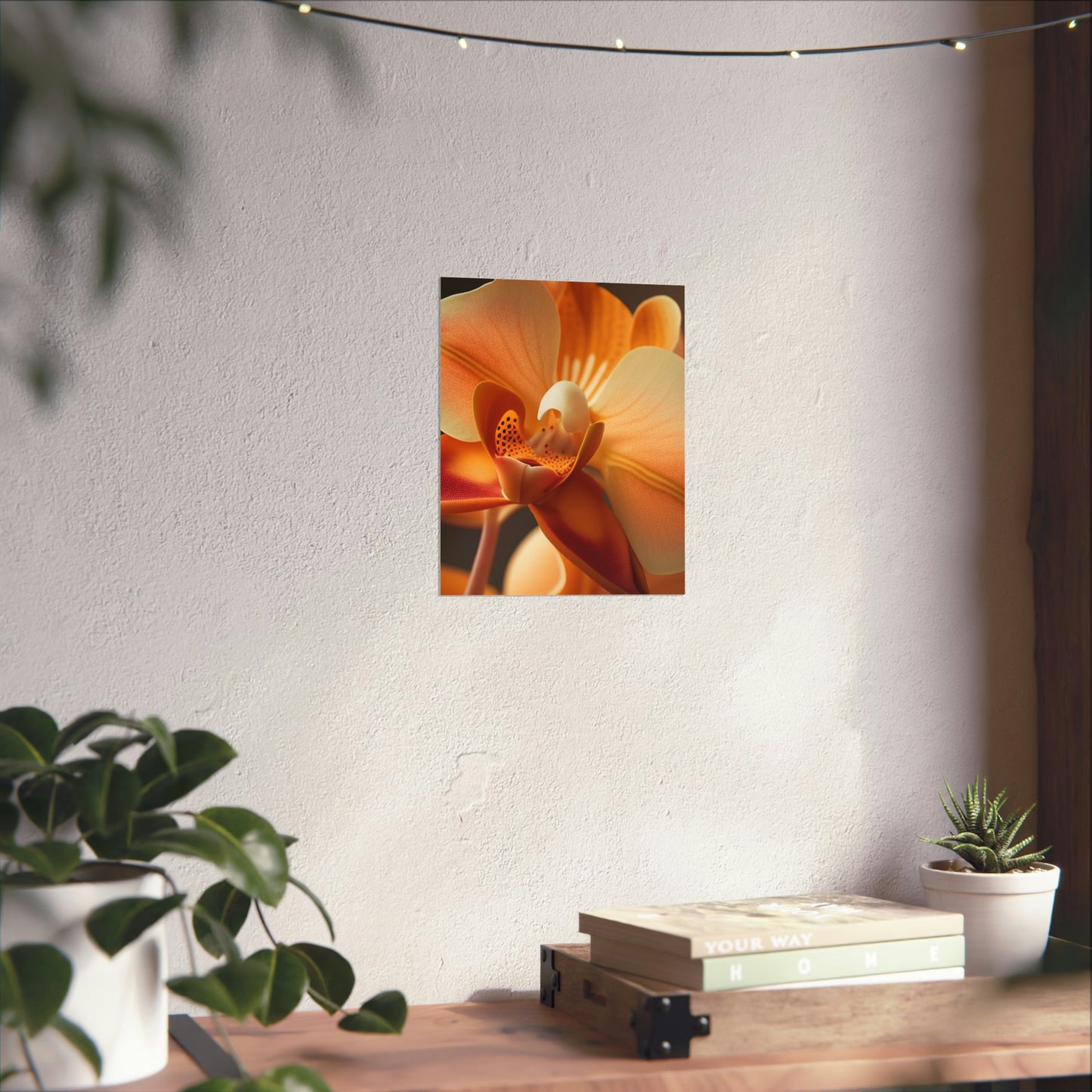 Premium Matte Vertical Posters Orange Orchid 3