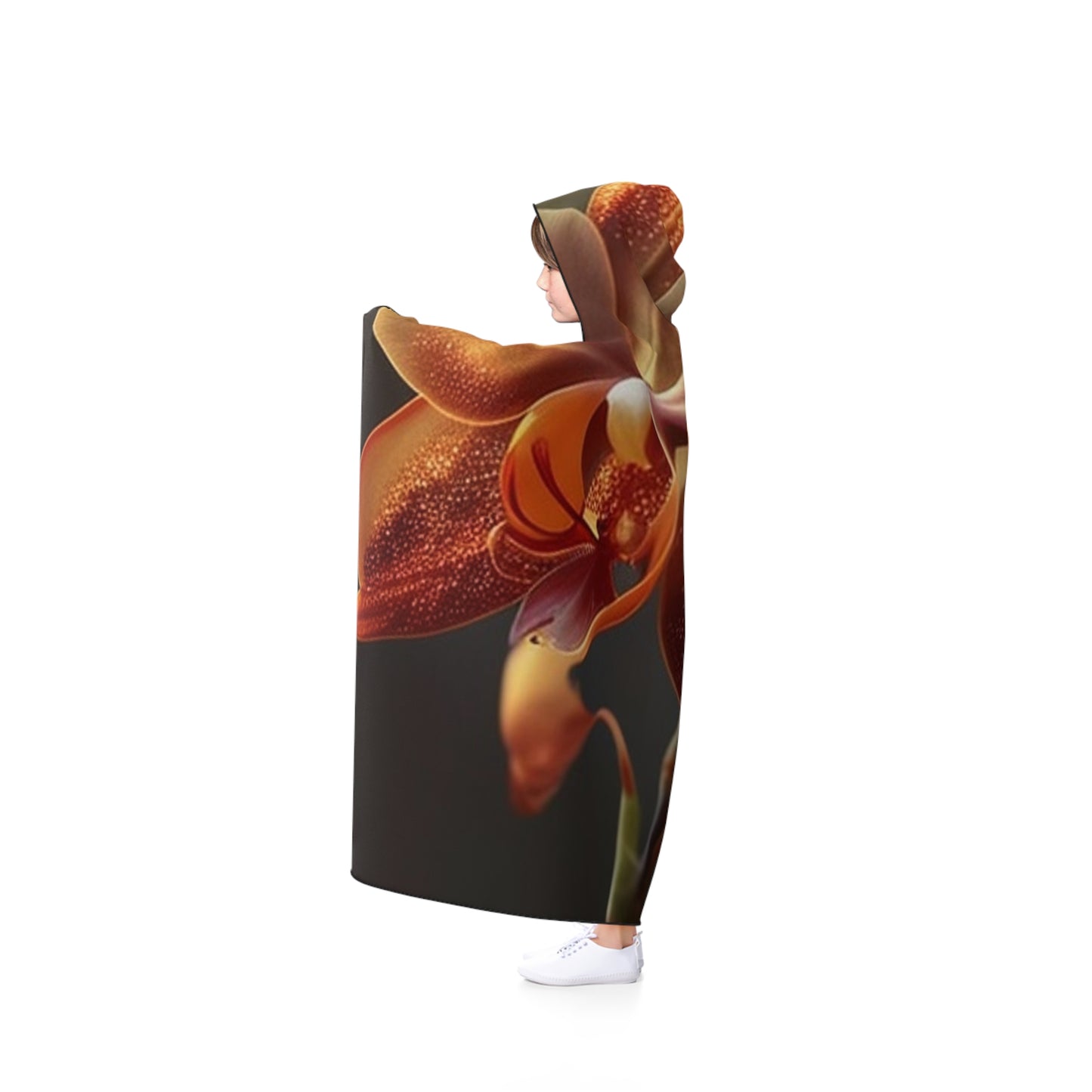 Hooded Blanket Orange Orchid 1