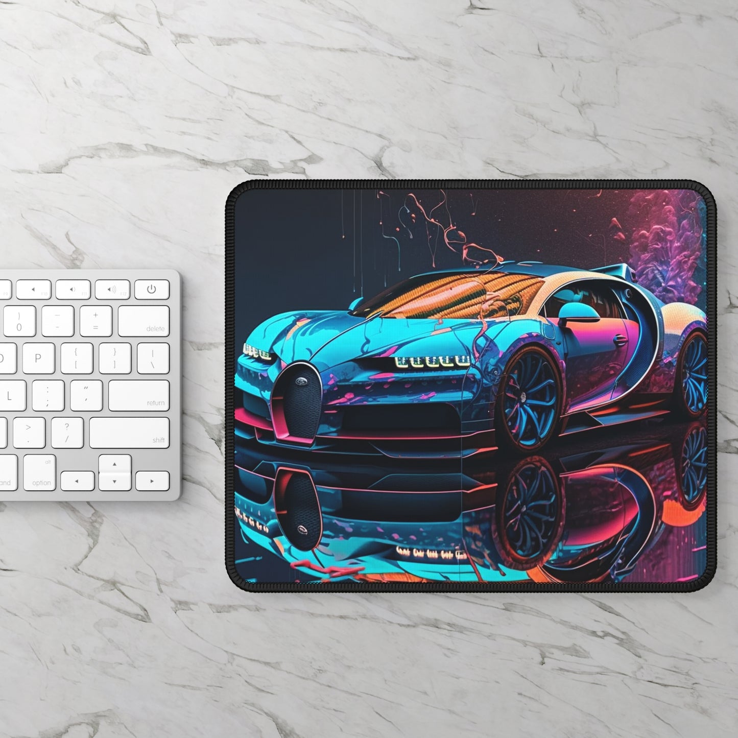 Gaming Mouse Pad  Bugatti Neon Chiron 4