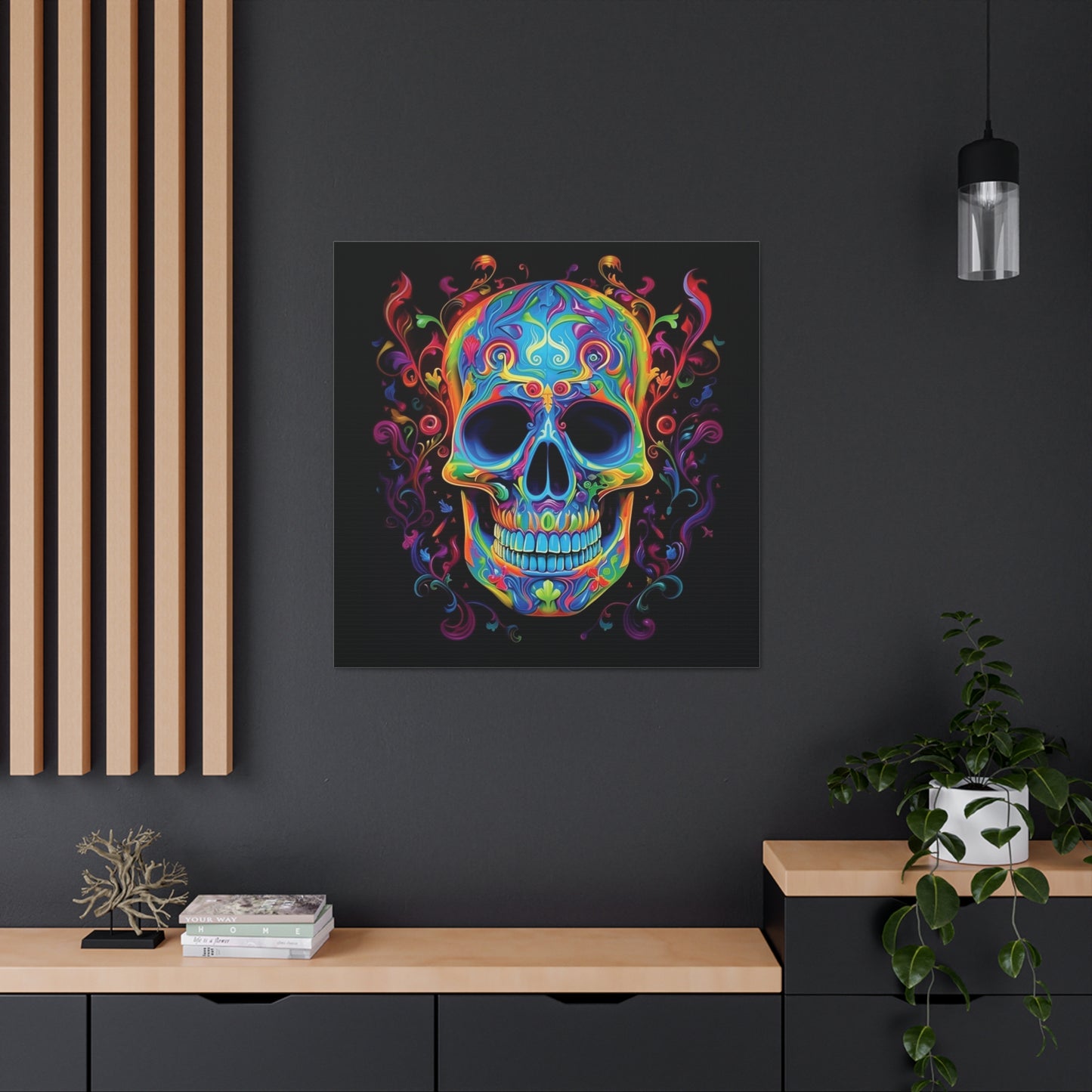 Canvas Gallery Wraps Macro Skull Color 4