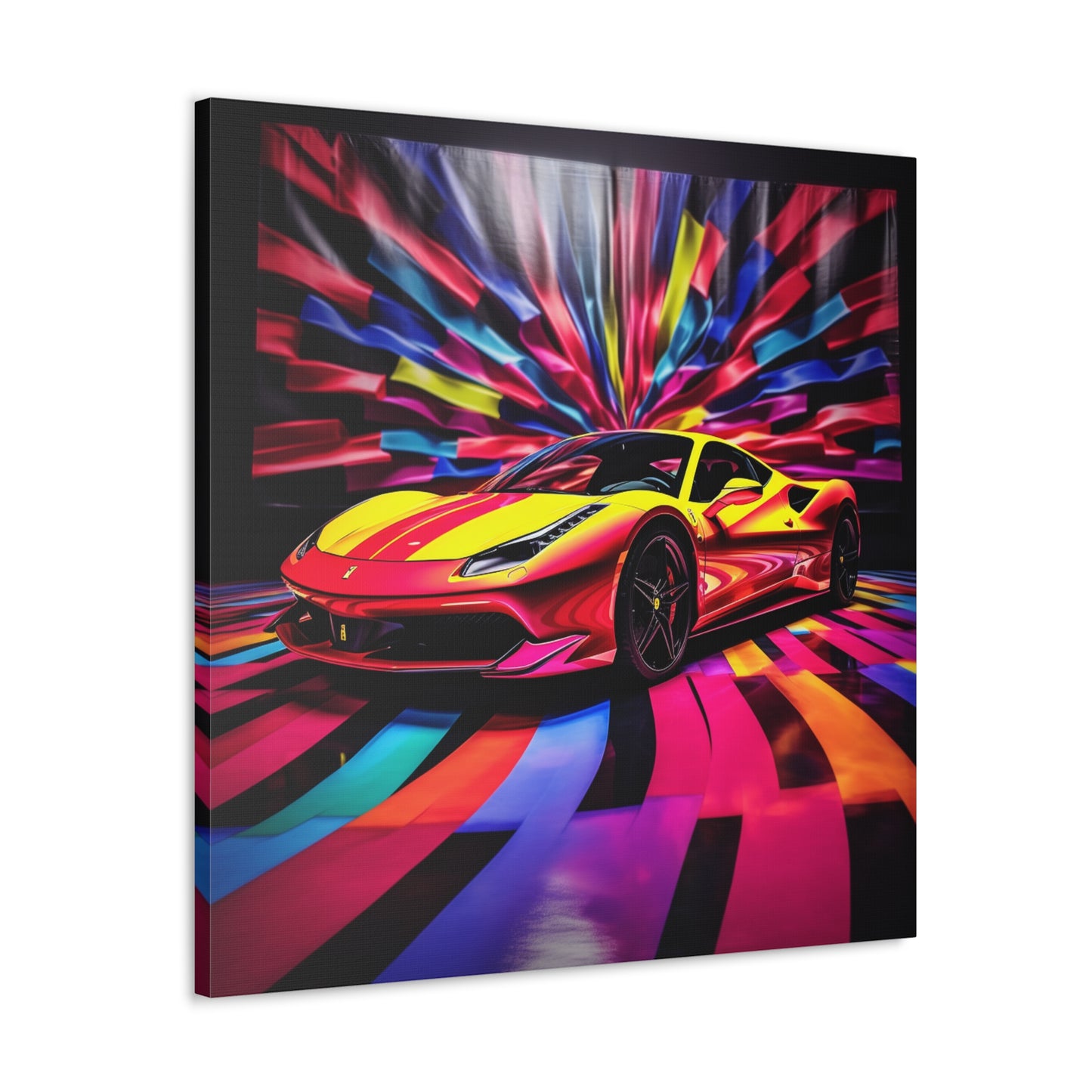 Canvas Gallery Wraps Macro Flag Ferrari 3