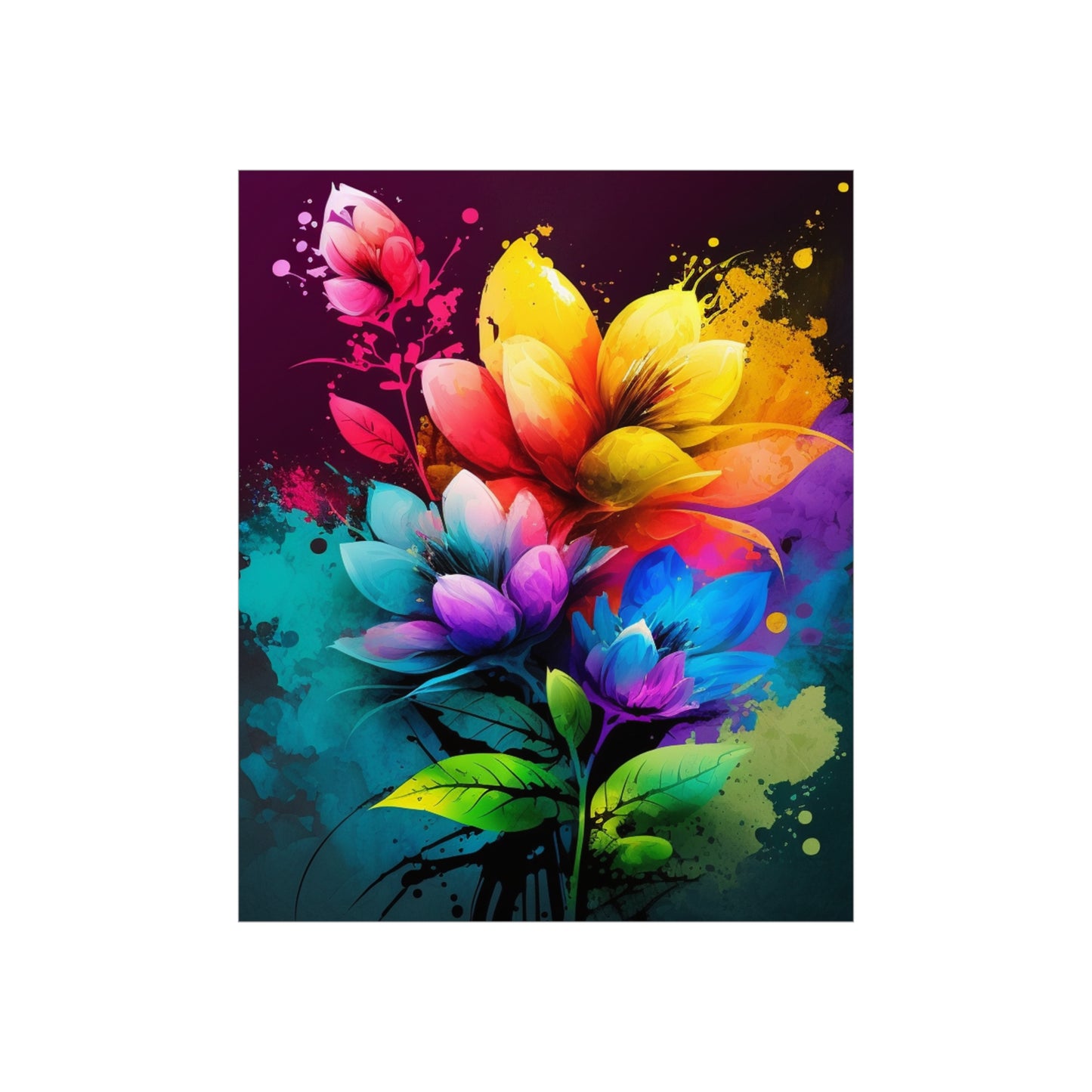 Premium Matte Vertical Posters Bright Spring Flowers 3