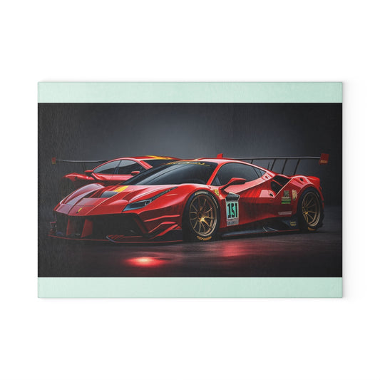 Glass Cutting Board Ferrari Red 2