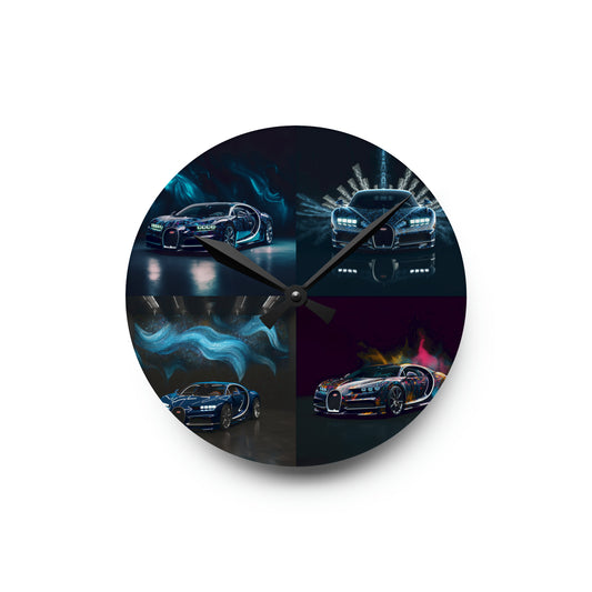 Acrylic Wall Clock Hyper Bugatti 5