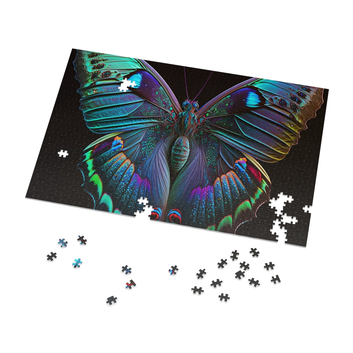 Jigsaw Puzzle (30, 110, 252, 500,1000-Piece) Hue Neon Butterfly 4