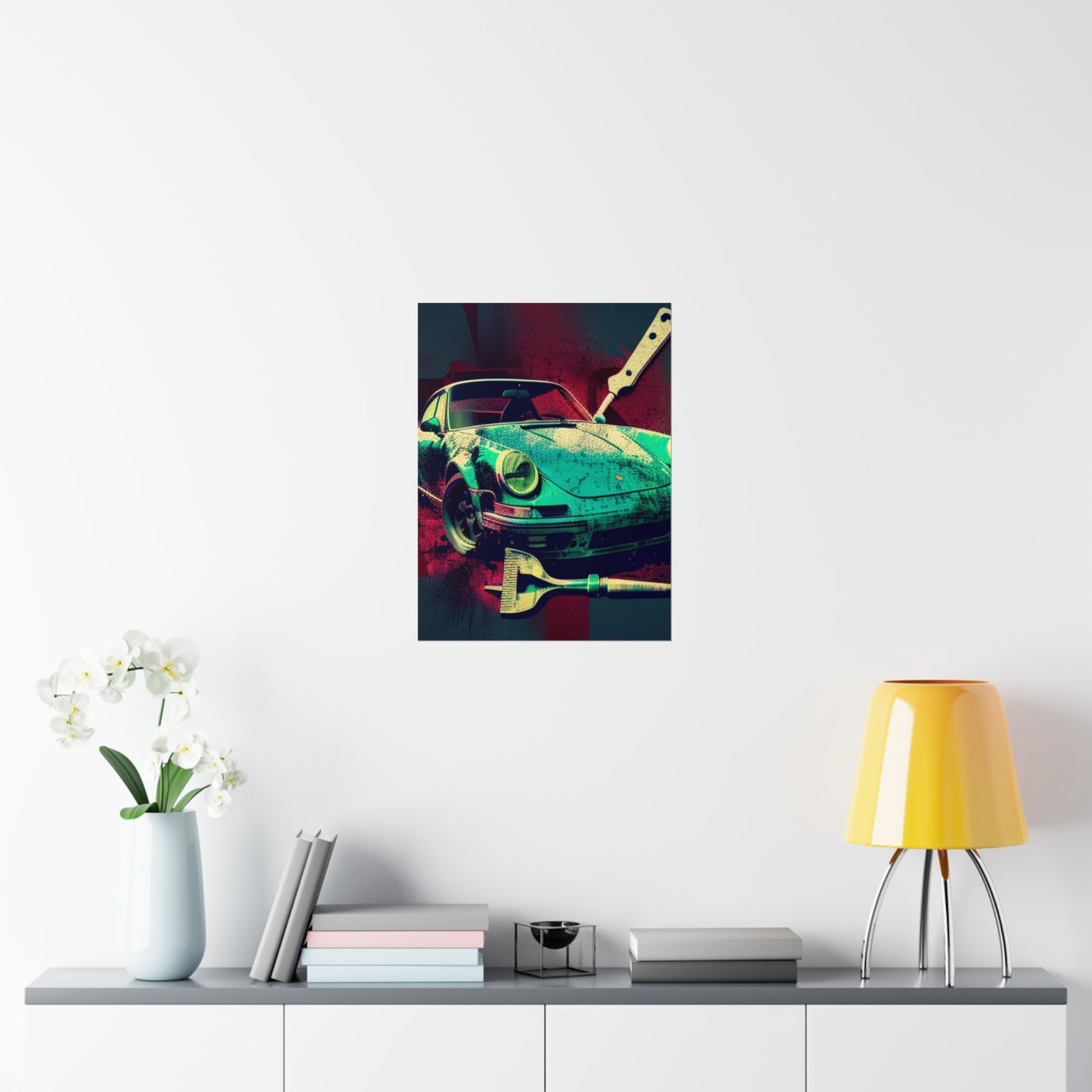 Premium Matte Vertical Posters Porsche Abstract 4