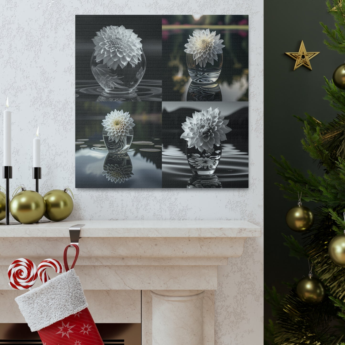 Canvas Gallery Wraps White Dahlia 5