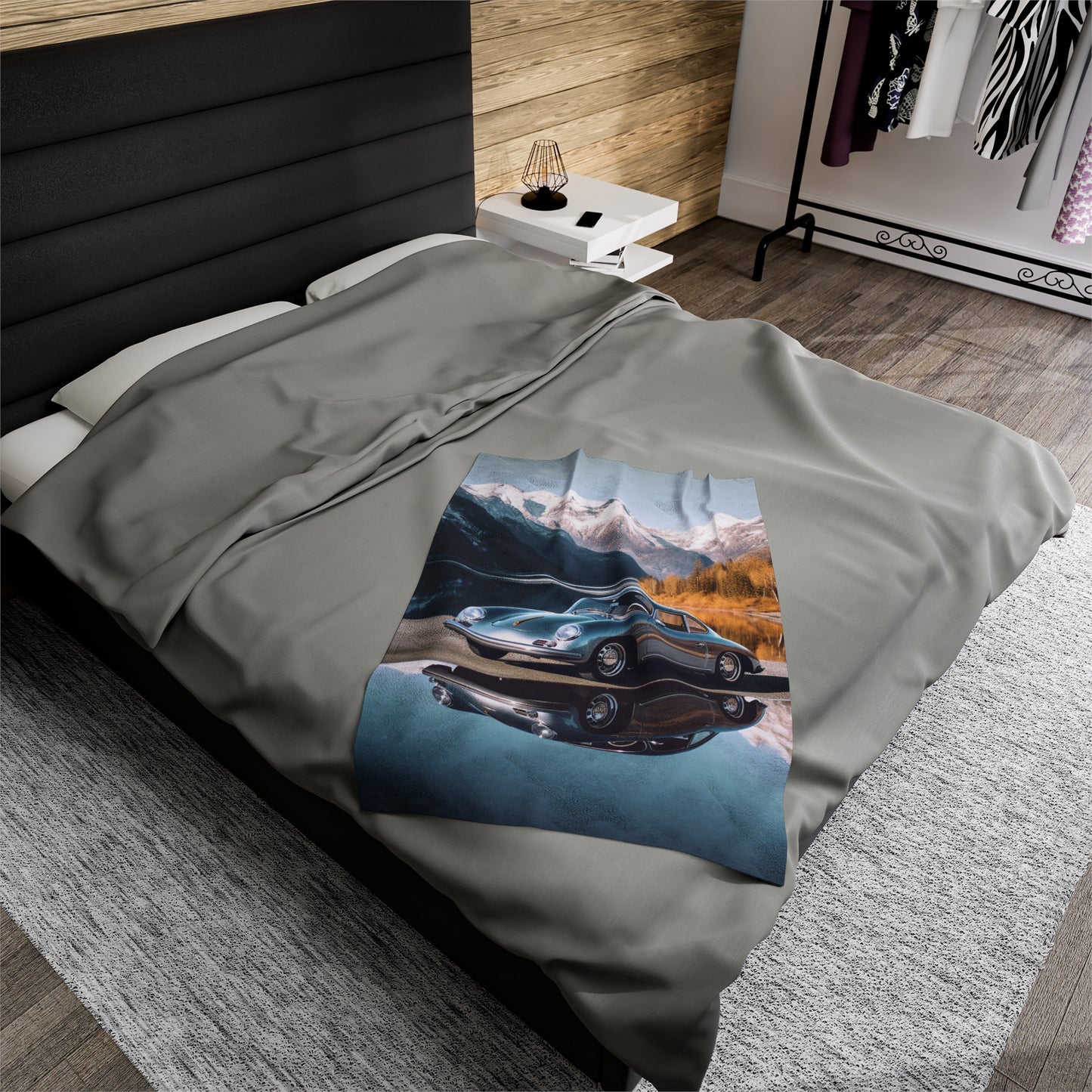 Velveteen Plush Blanket Porsche Lake 1