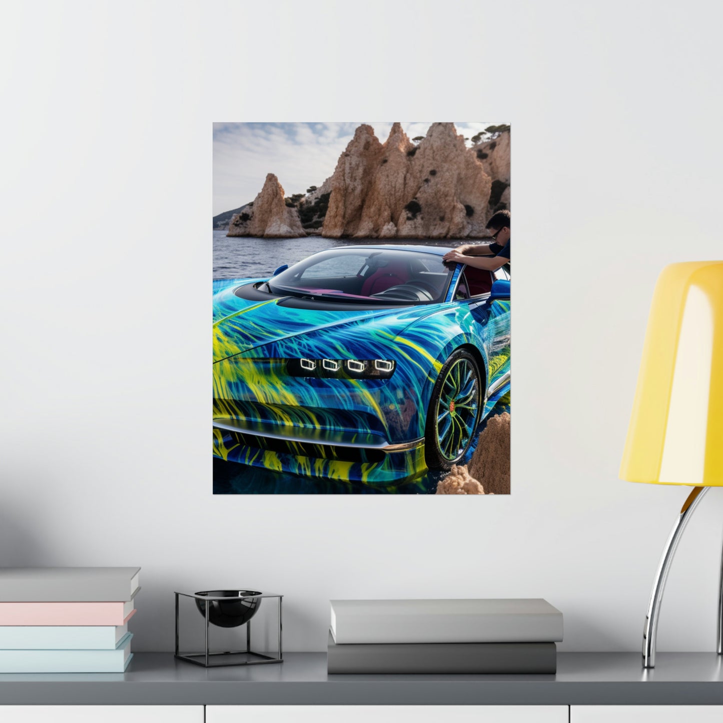 Premium Matte Vertical Posters Bugatti Water 1