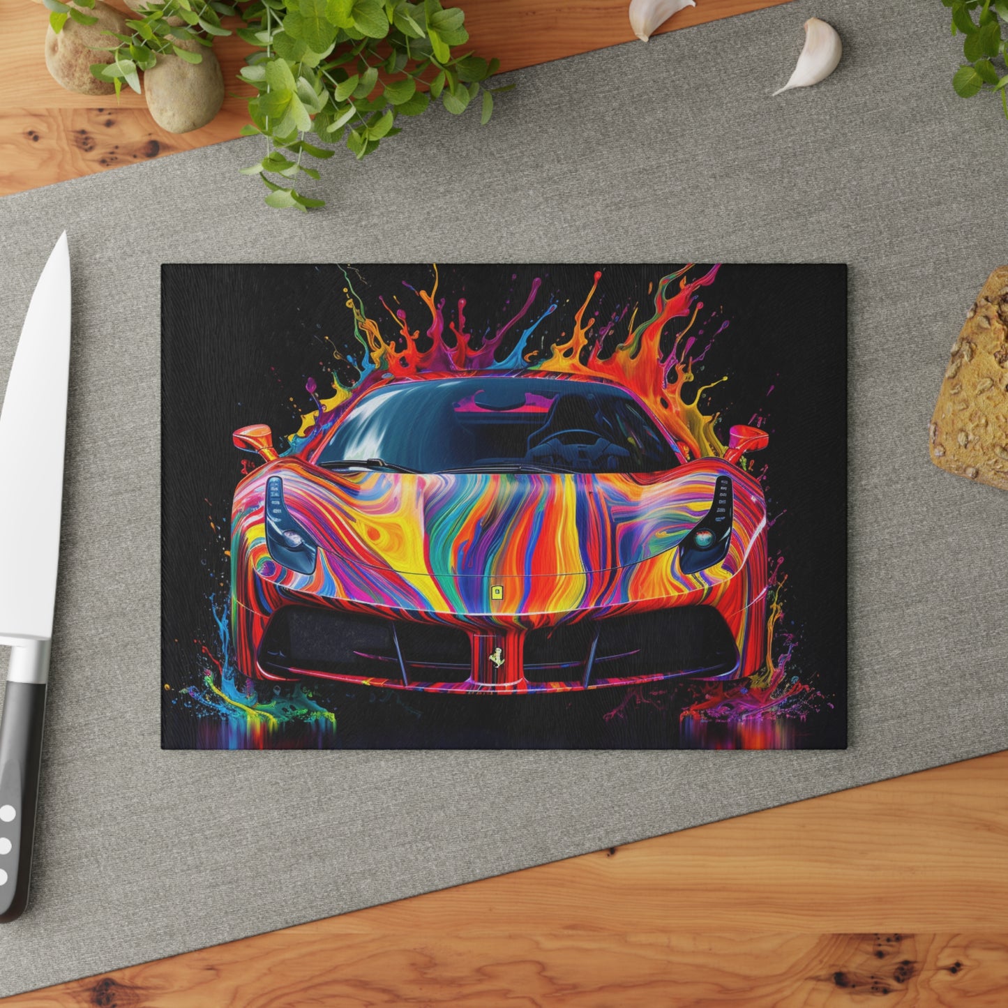 Glass Cutting Board Ferrari Fusion Water 4