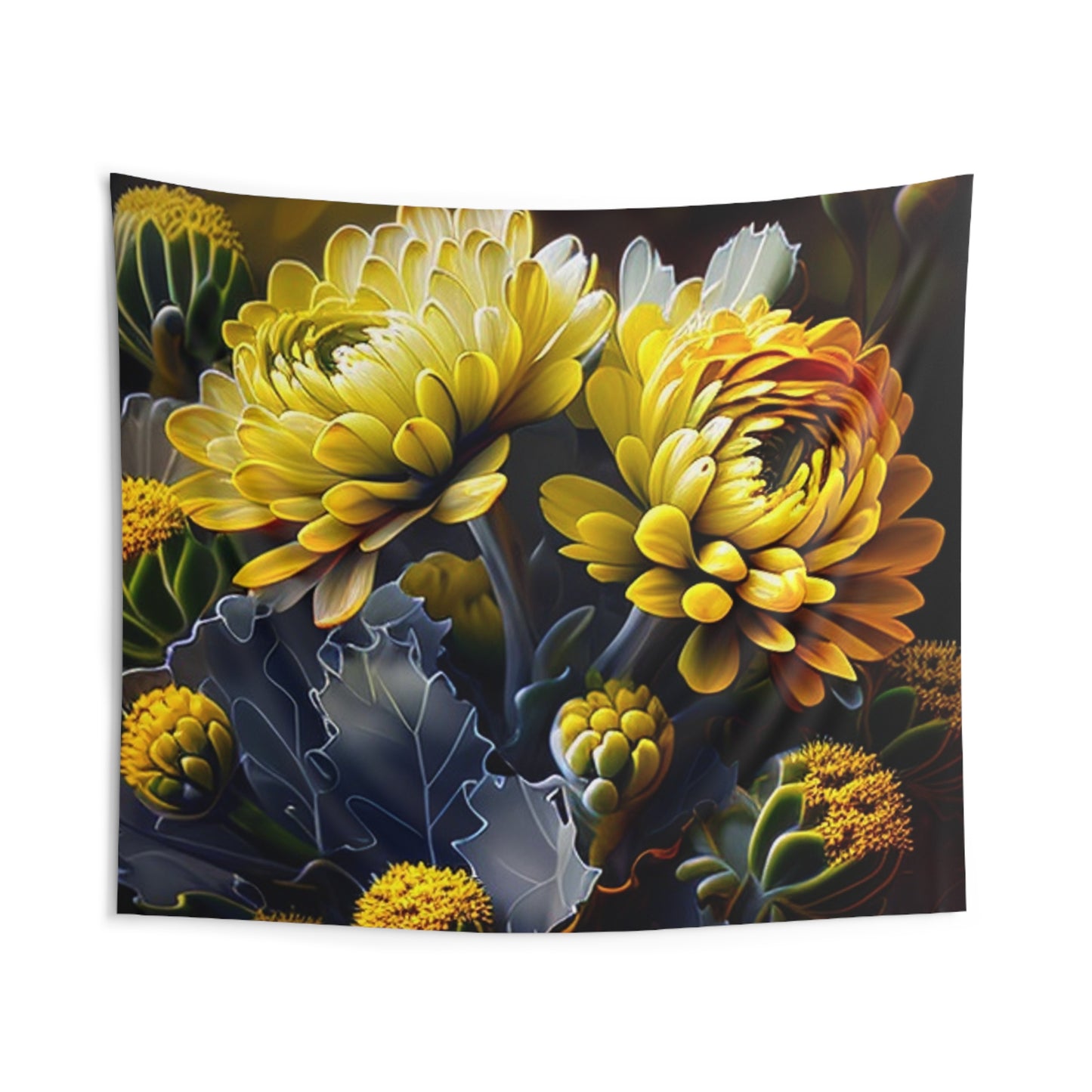 Indoor Wall Tapestries Yellow Hermosas Flores Amarillas 1